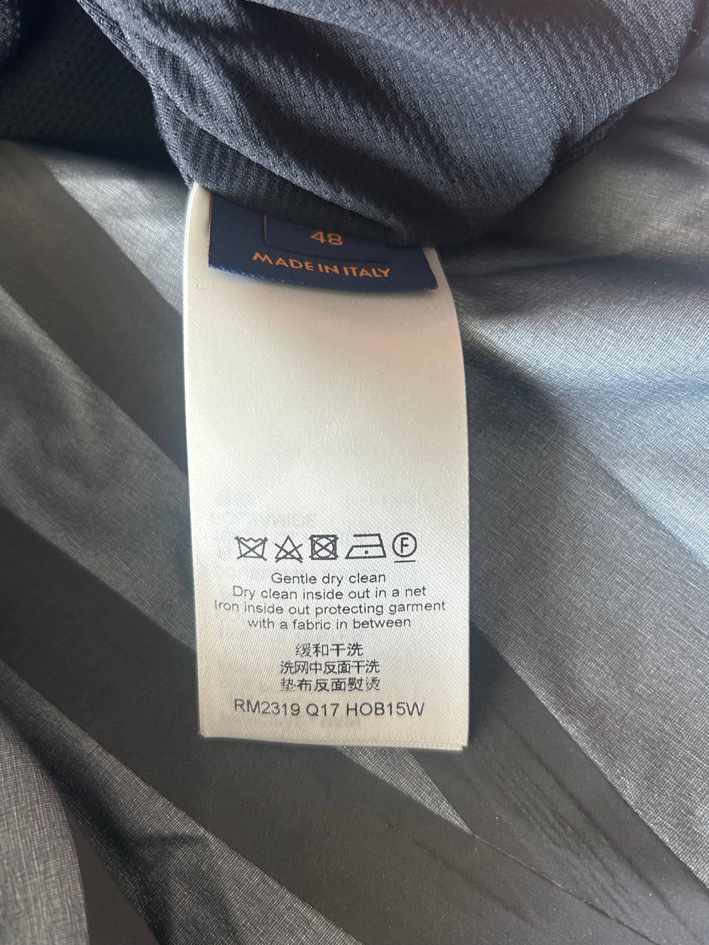 Louis Vuitton Black & Blue Frequency Embroidered Jacket