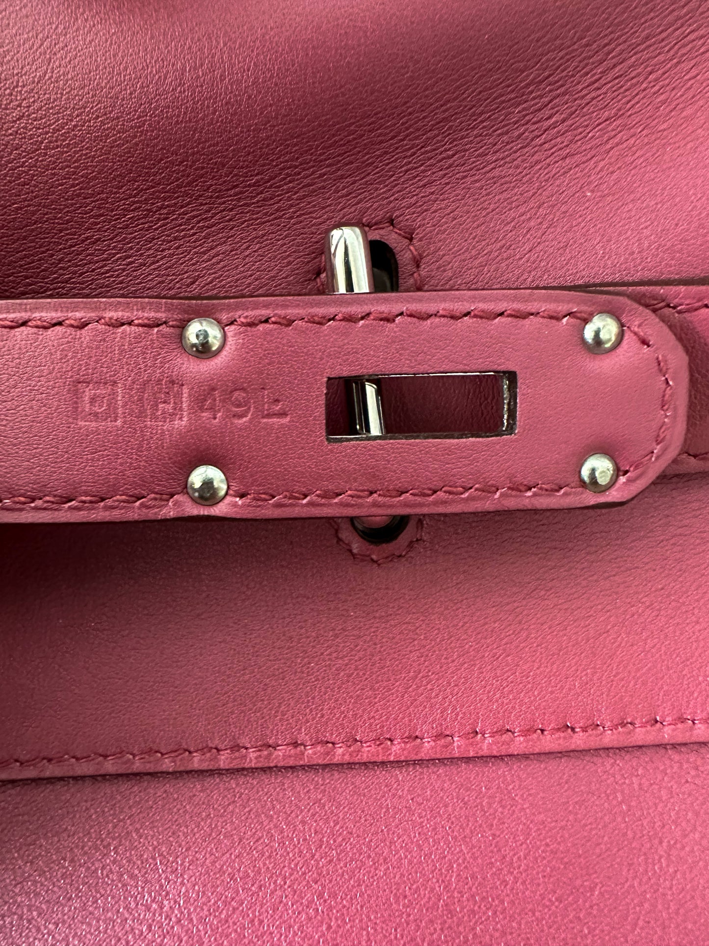 Hermès Rose Sikkim Kelly Relax 50