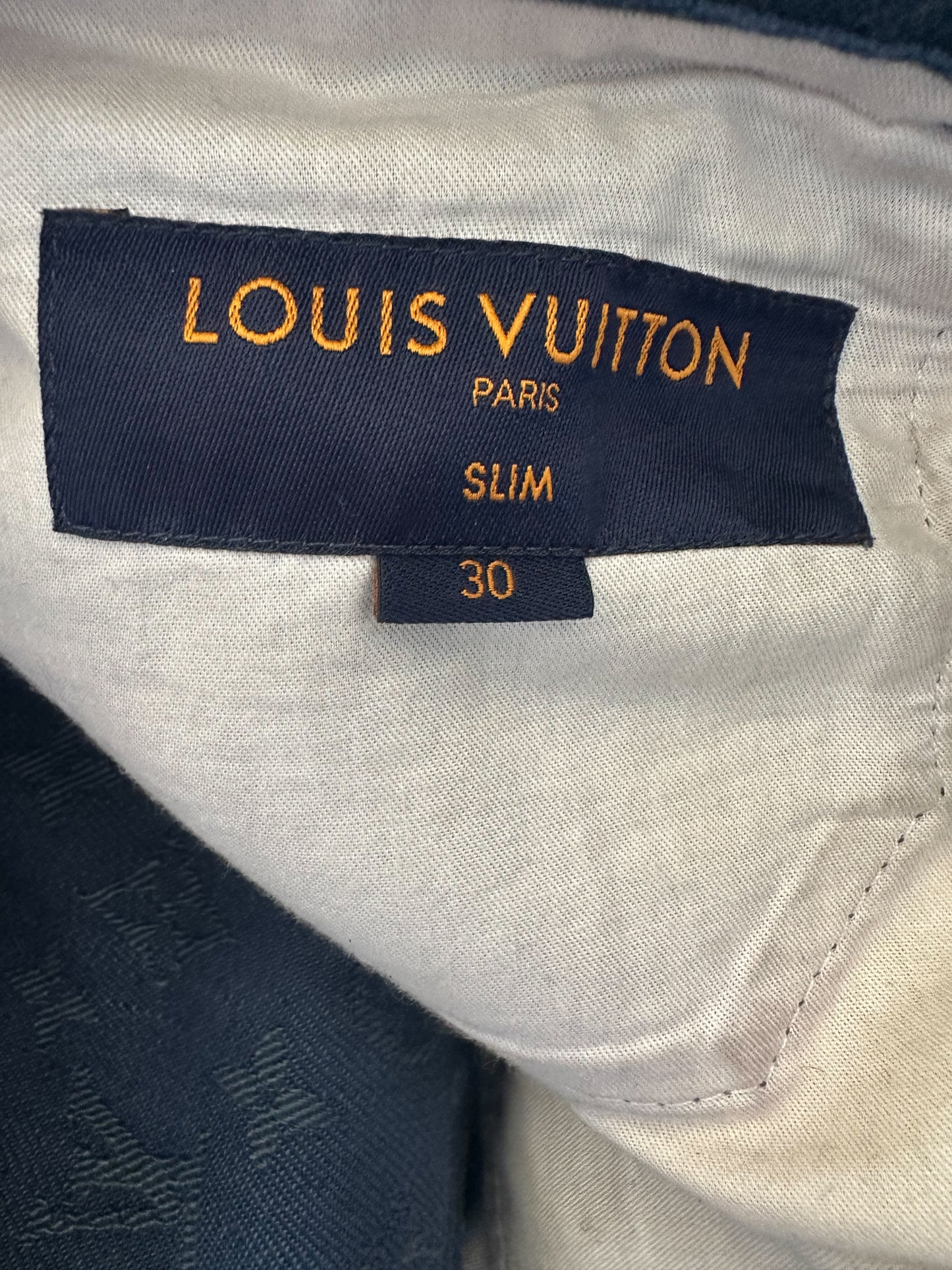 Louis Vuitton Blue Monogram Slim Jeans