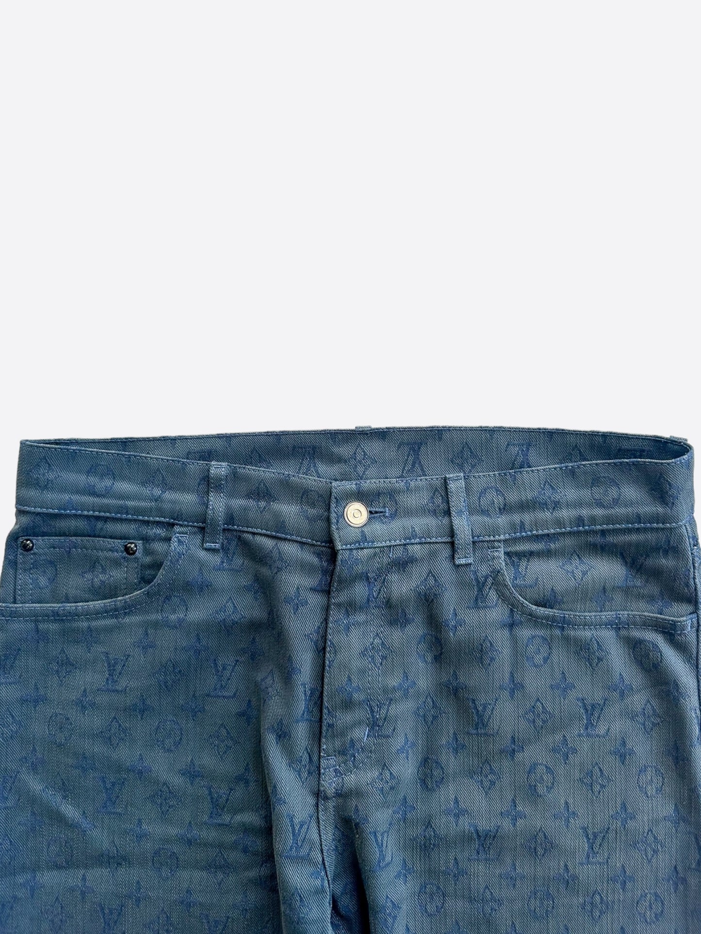 Louis Vuitton Blue Monogram Slim Jeans