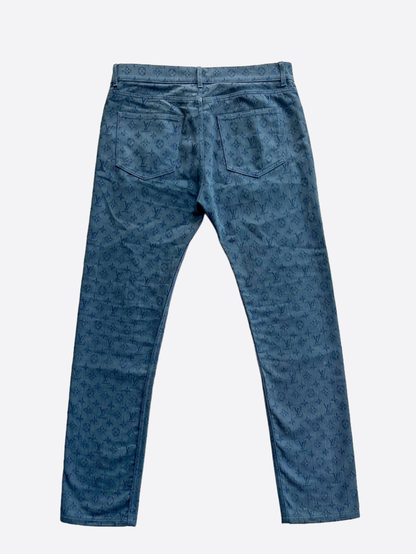 Louis Vuitton Blue Monogram Slim Jeans