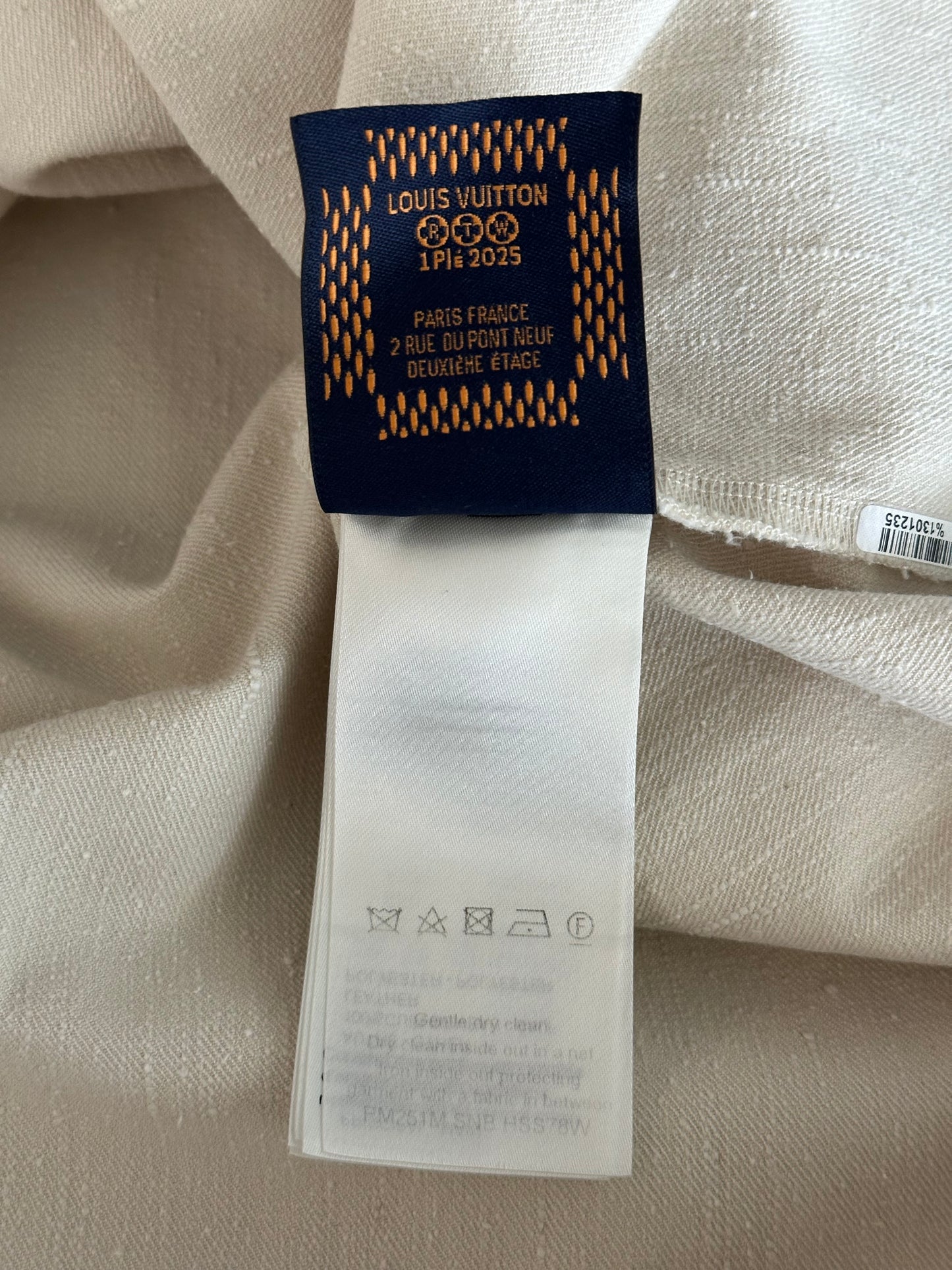 Louis Vuitton Beige Logo Button Up Shirt