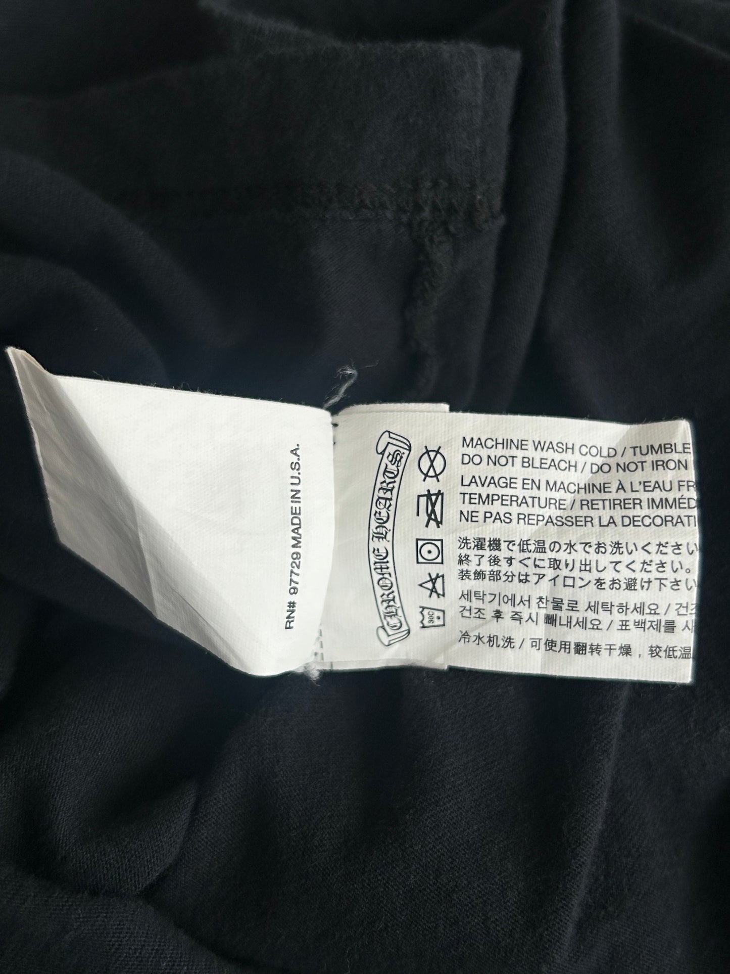Chrome Hearts Black & White Cross Logo T-Shirt