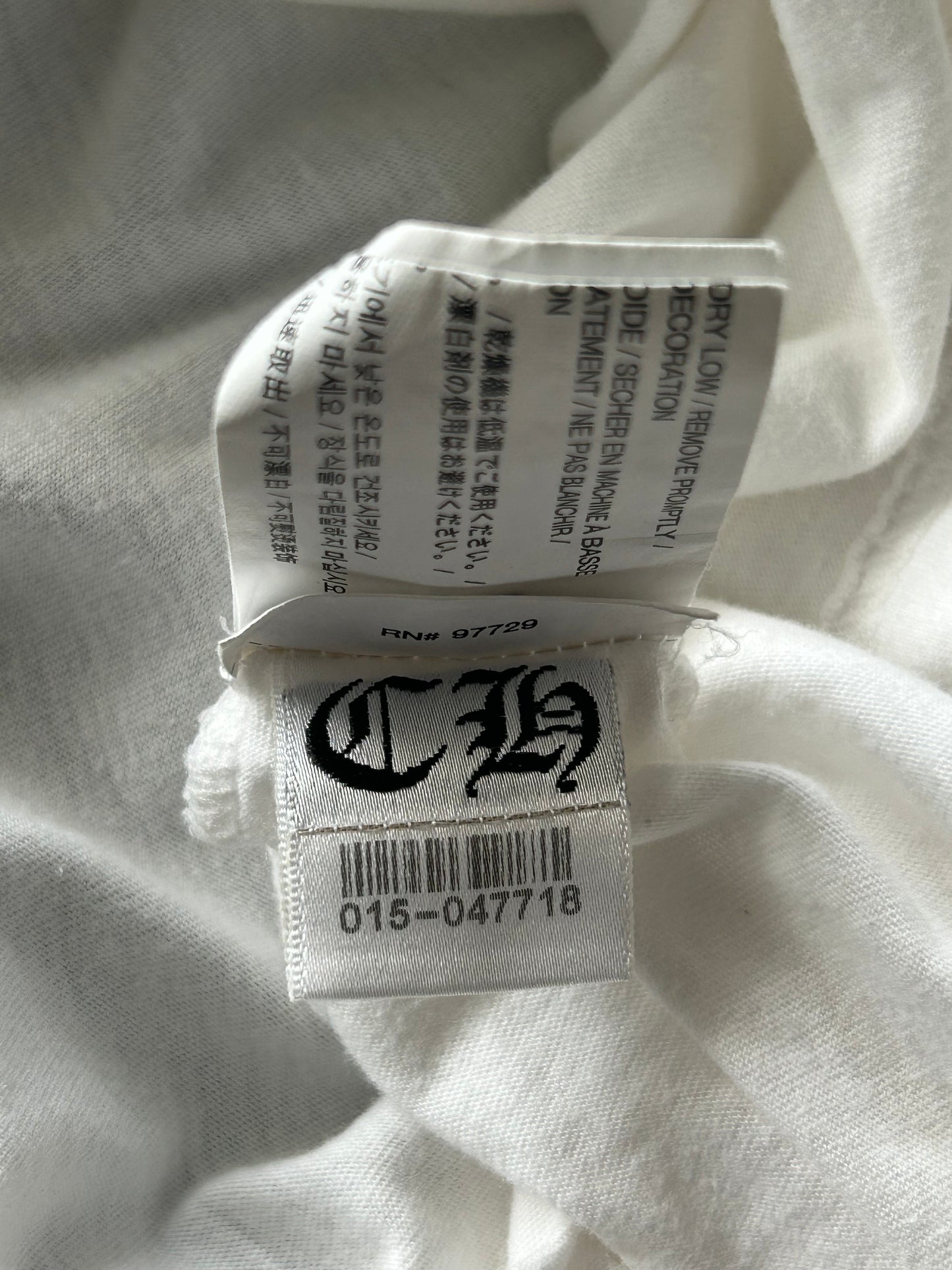 Chrome Hearts White & Black Fleur Logos T-Shirt