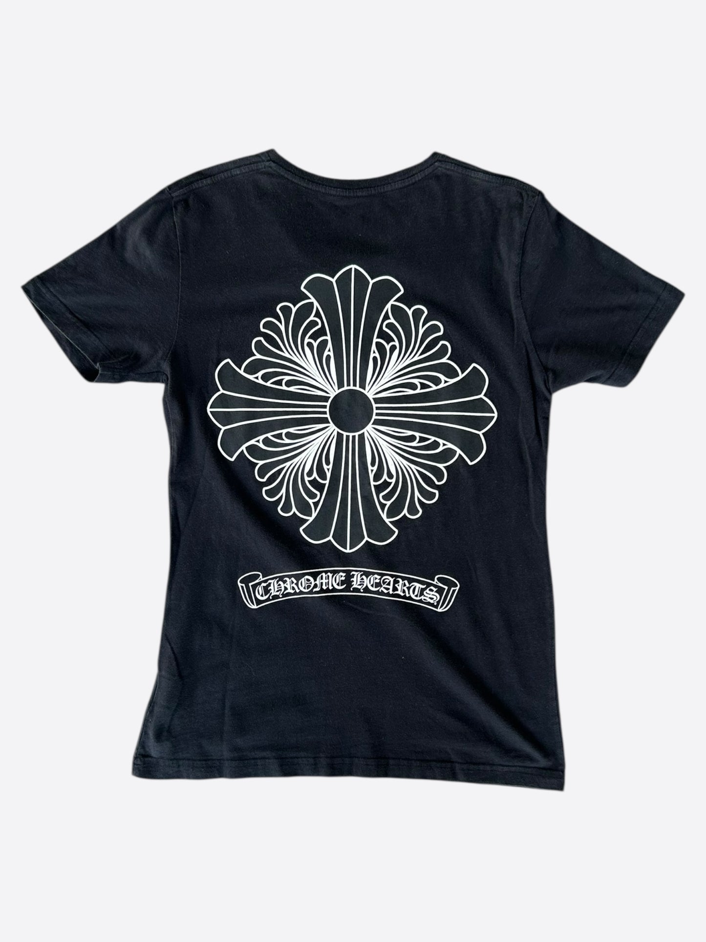 Chrome Hearts Black & White Cross Logo T-Shirt