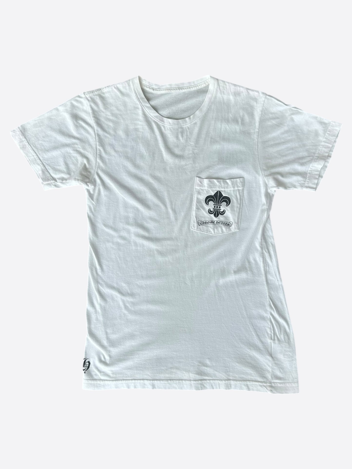 Chrome Hearts White & Black Fleur Logos T-Shirt