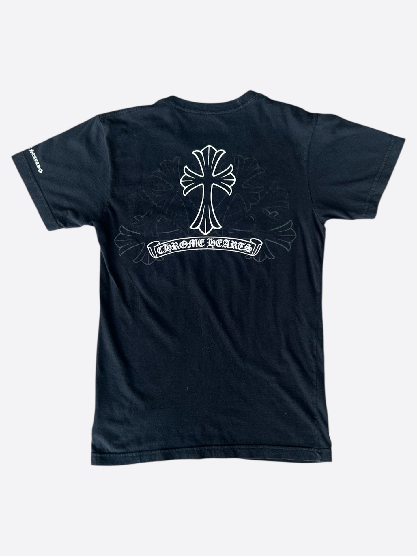 Chrome Hearts Black & White Cross Logo T-Shirt