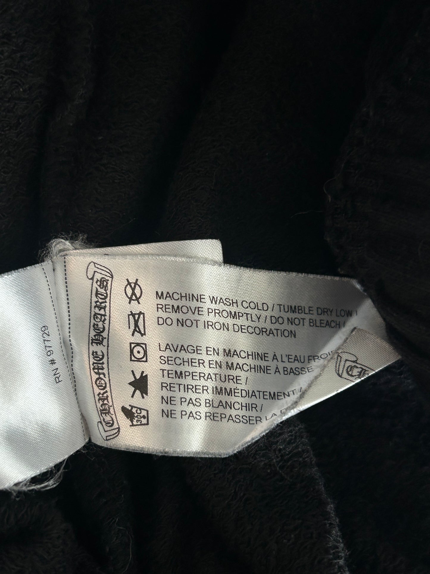 Chrome Hearts Matty Boy Black Stay Fast Cargo Sweatpants