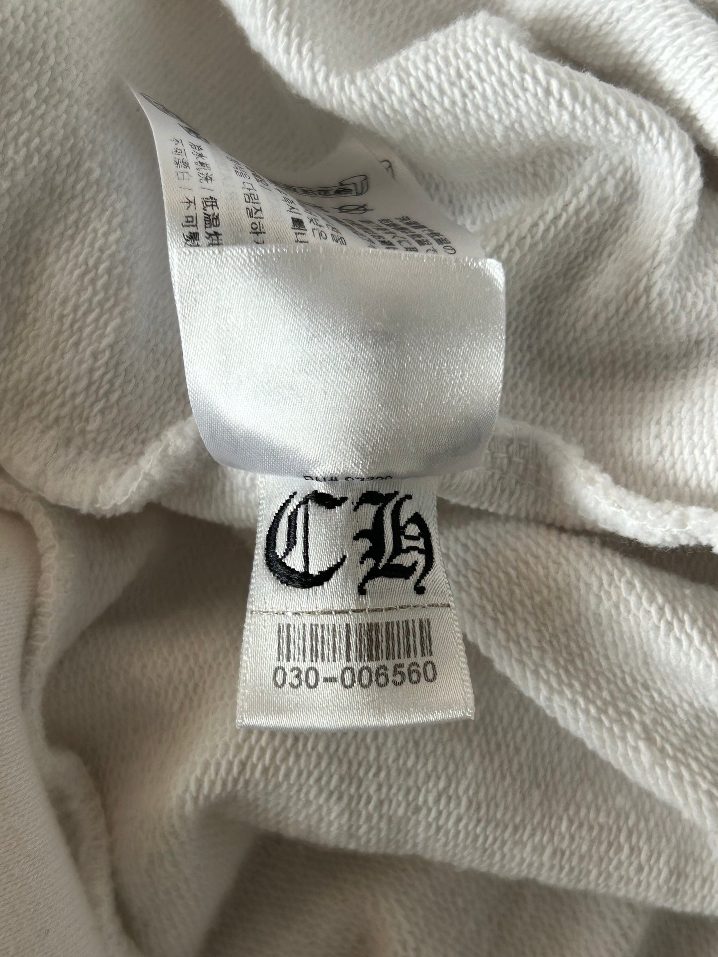 Chrome Hearts White & Black Cross Jacquard Horseshoe Logo Hoodie