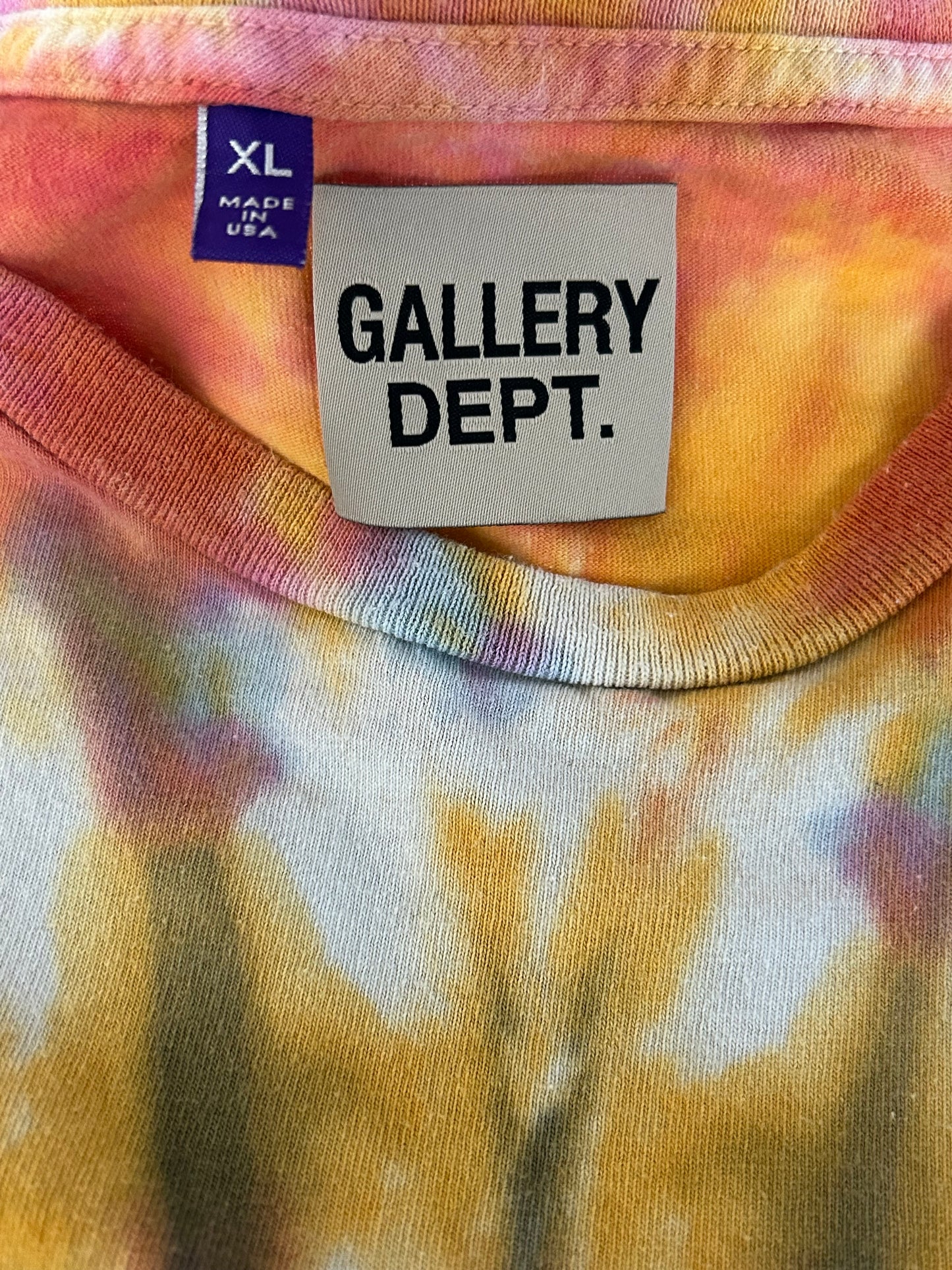 Gallery Dept Multicolor Eye Tie-Dye Glitter Logo T-Shirt