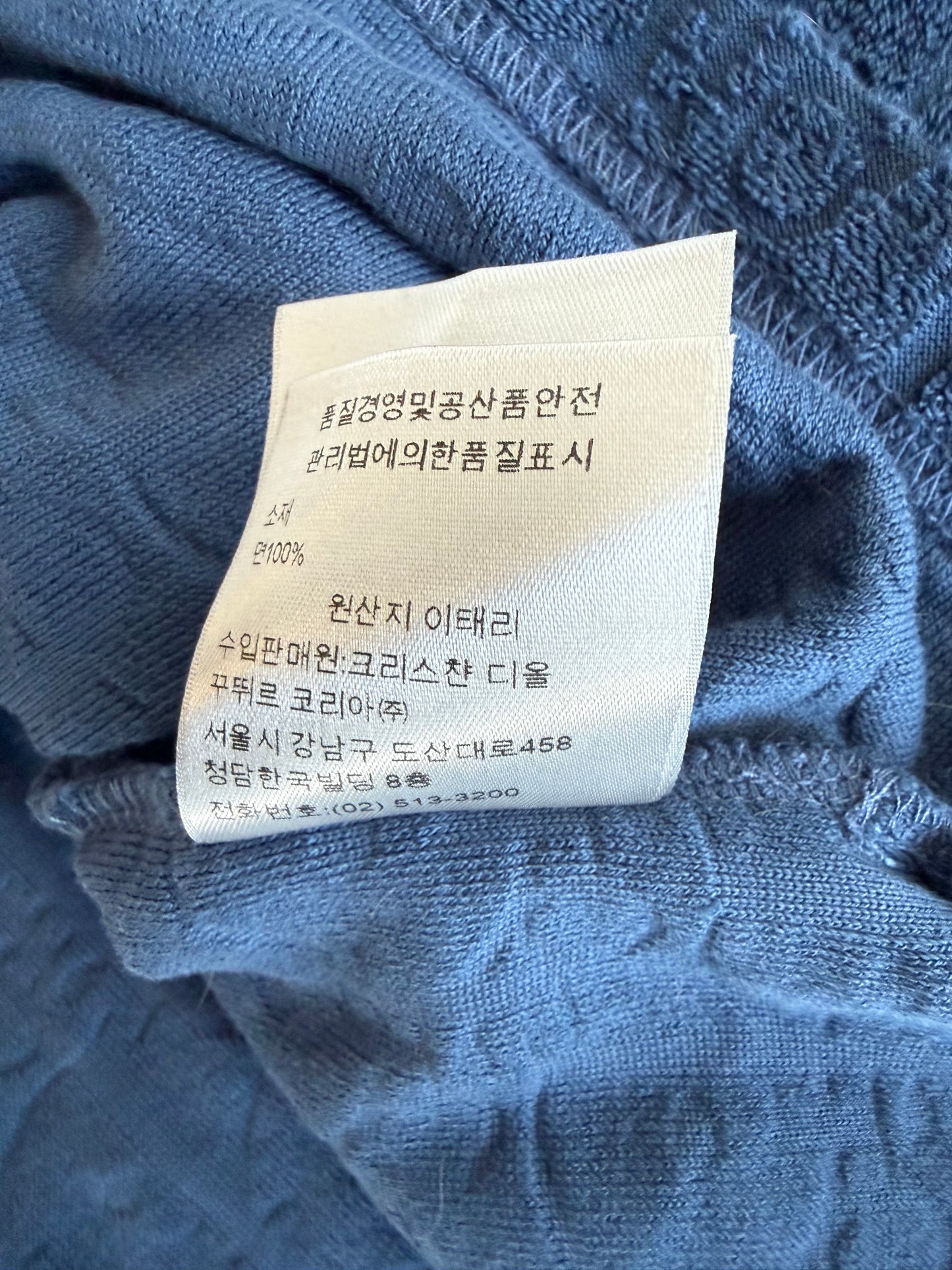 Dior Blue Oblique Towel Longsleeve T-Shirt