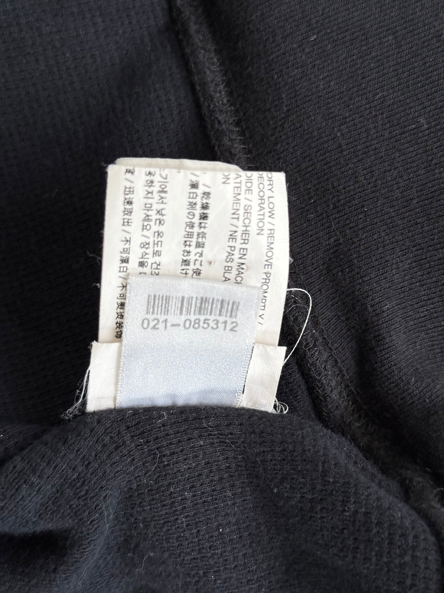 Chrome Hearts Black & White Script Logo Zip Up Thermal Hoodie