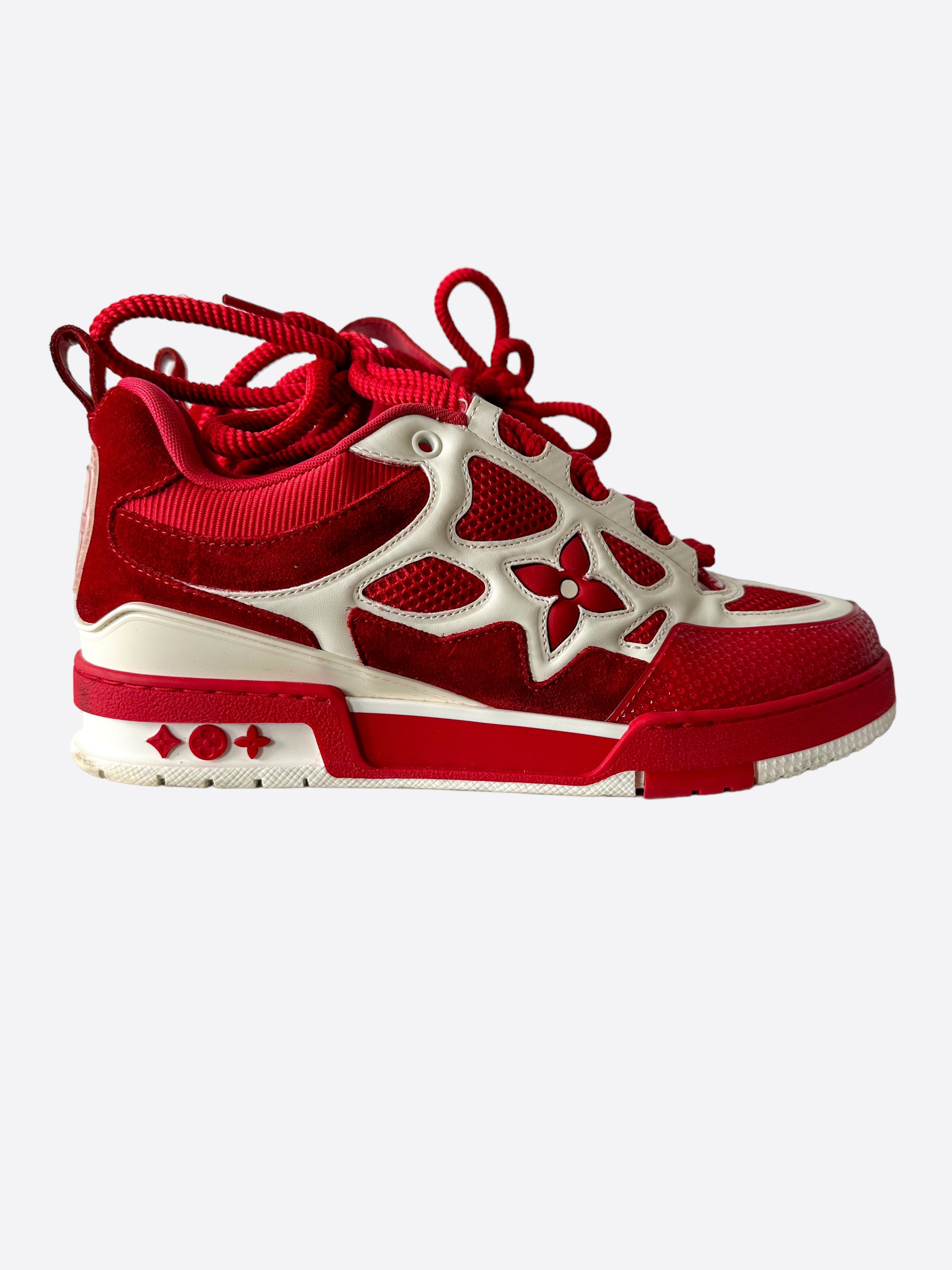 Louis Vuitton Red White Skate Sneaker – Savonches