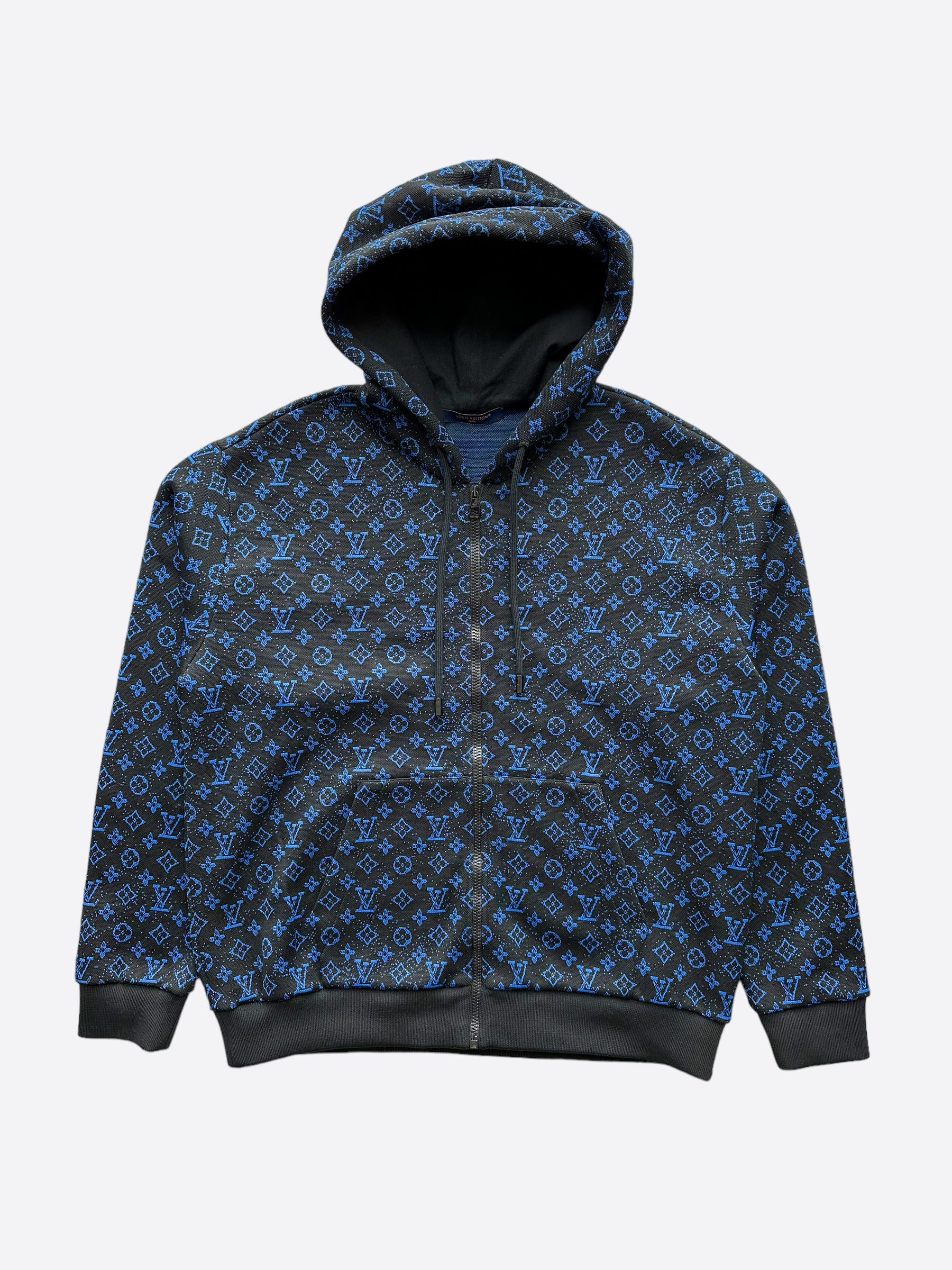 Louis Vuitton LVXLOL ZIp Up Hooded Sweatshirt Brown Black Blue Pre