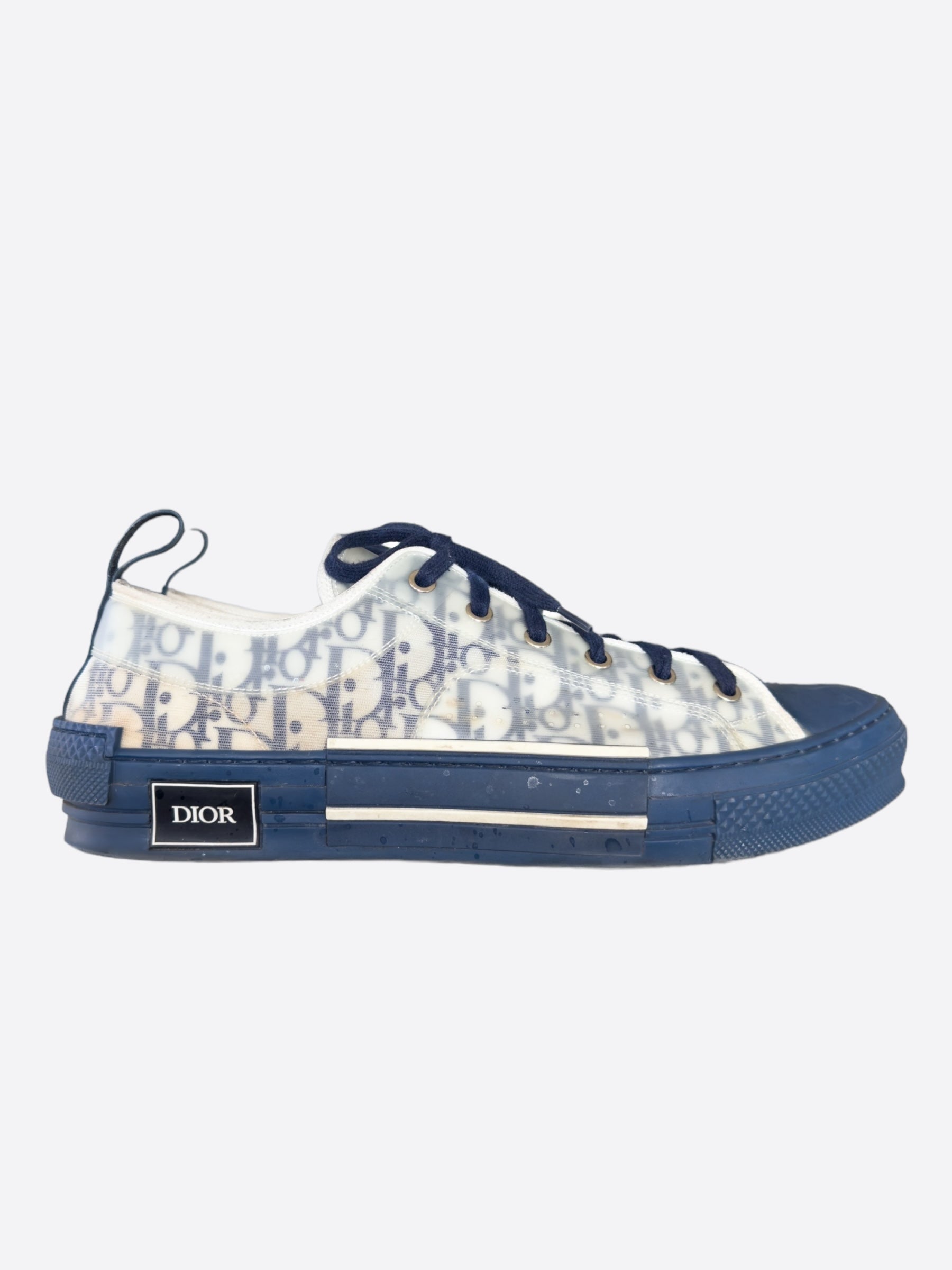 Dior Blue White Oblique Lowtop B23 Sneakers – Savonches