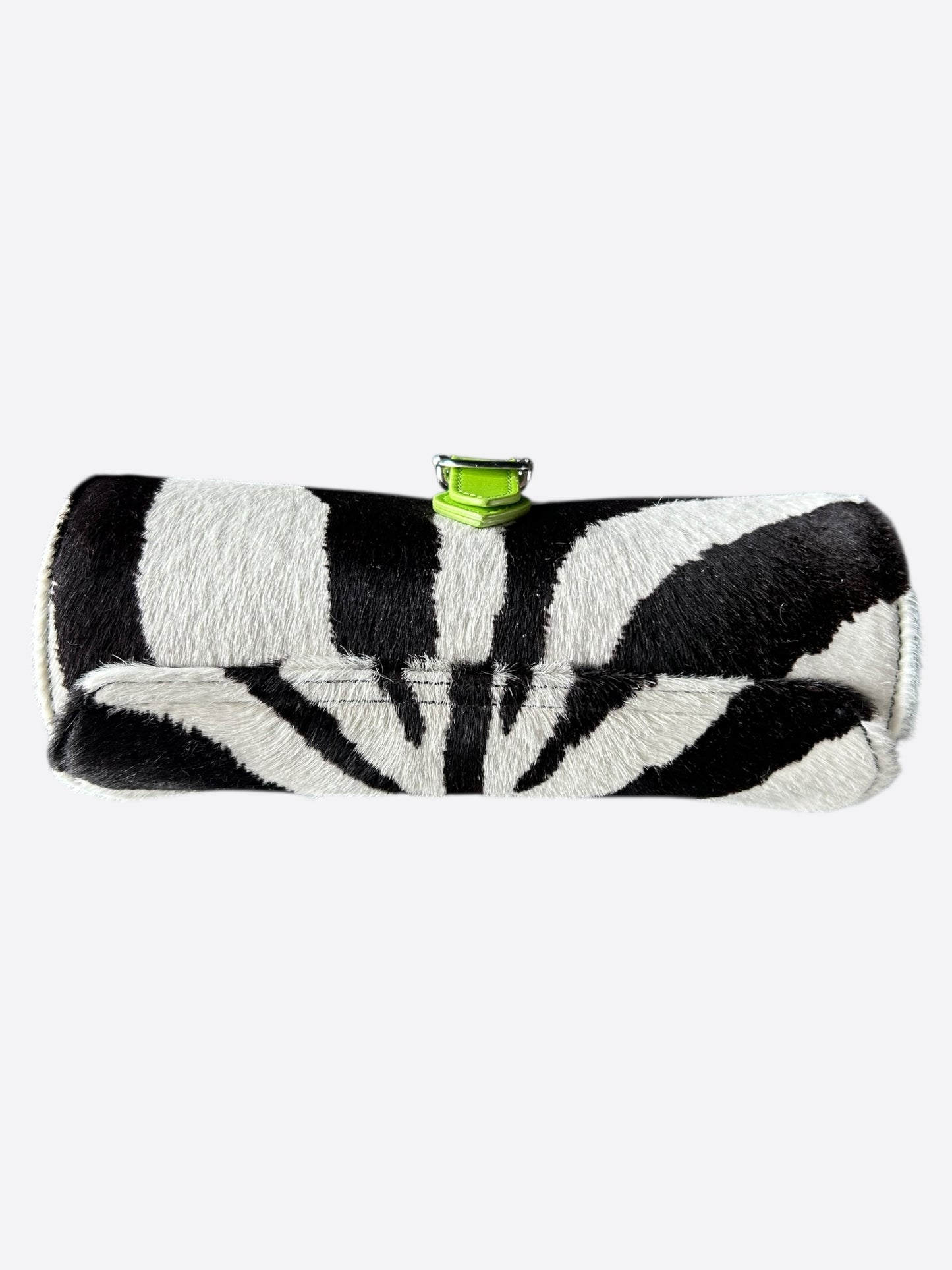 Chrome Hearts Black & White Zebra Green Cross Patch Watch Roll