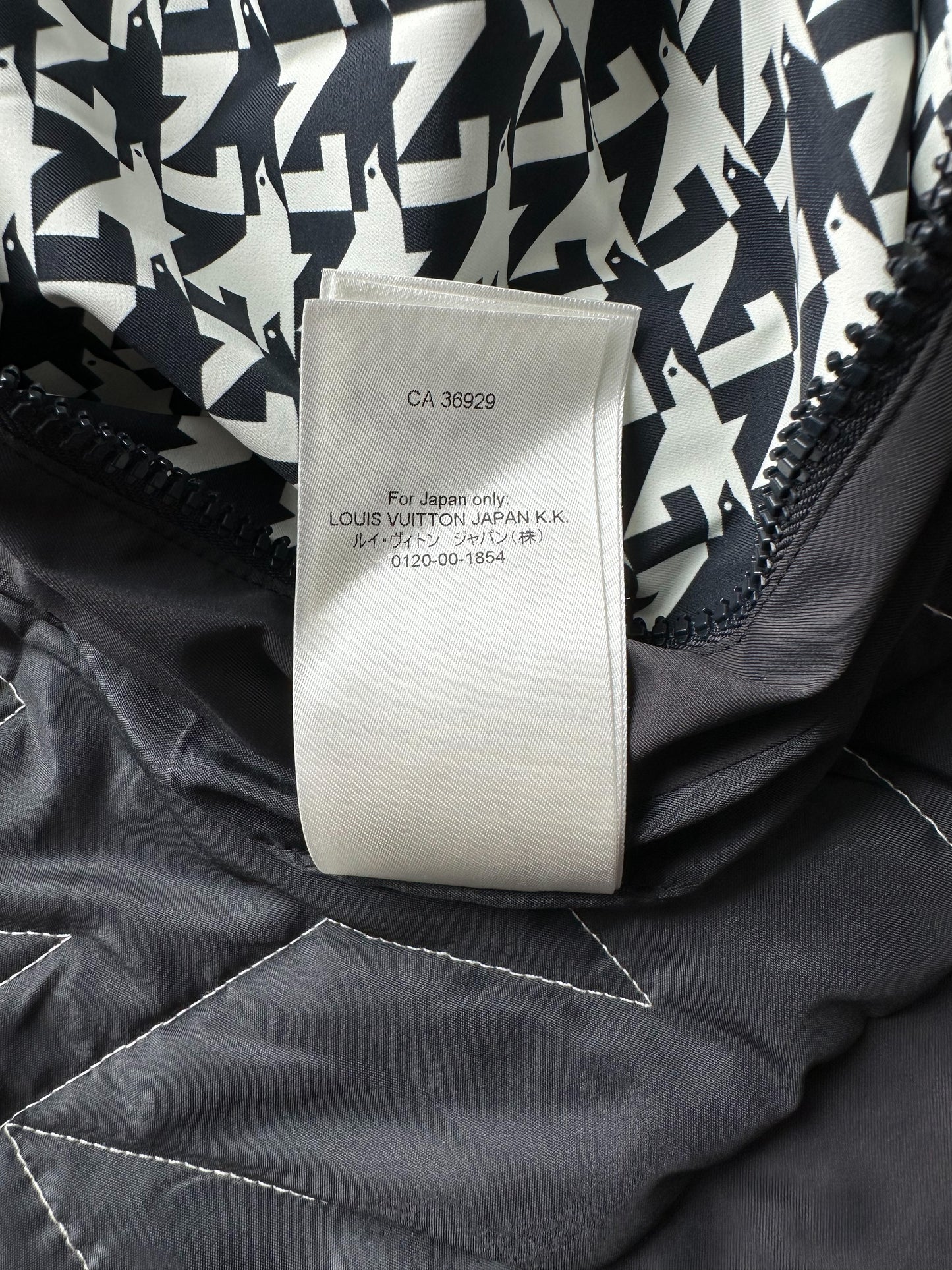 Louis Vuitton Bicolor Dove Houndstooth Padded Jacket