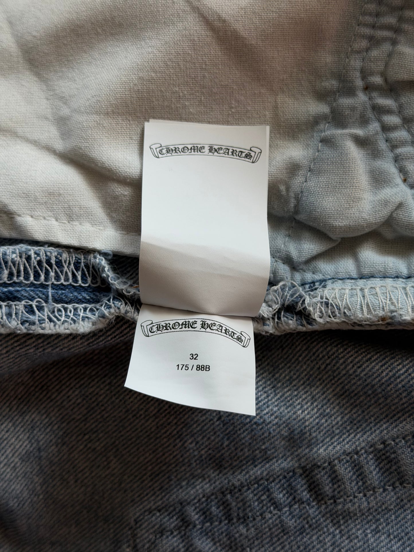 Chrome Hearts Levis Blue & Black Cross Patch Jeans