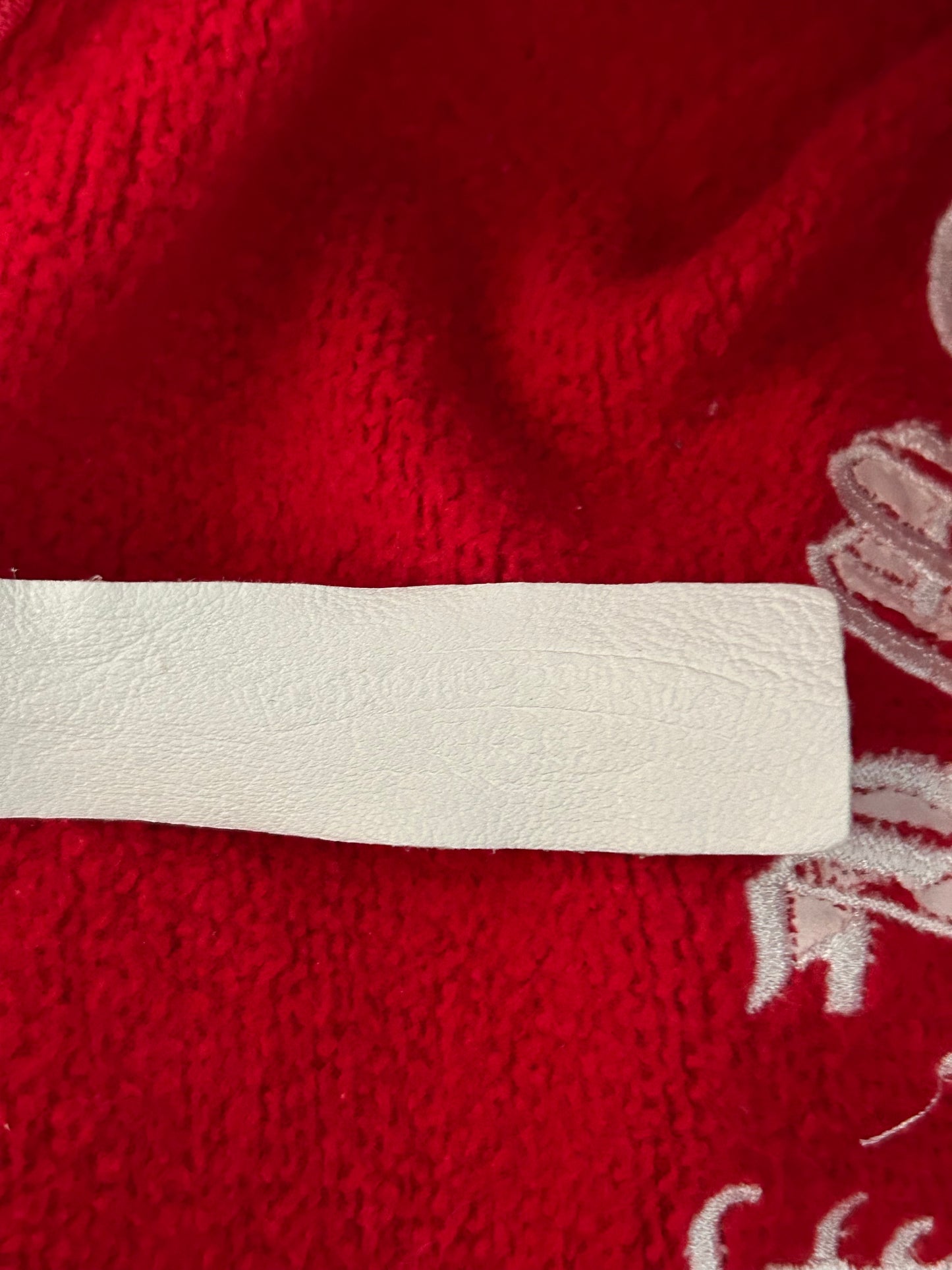 Chrome Hearts Red & White Triple Cross Embroidered Quarter Zip Sweater