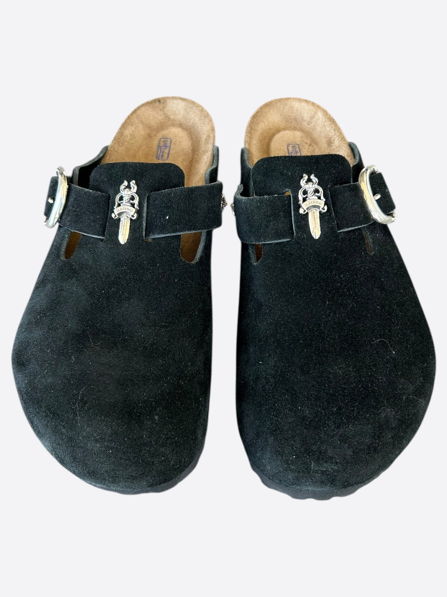 Chrome Hearts Black & Silver Dagger Birkenstocks