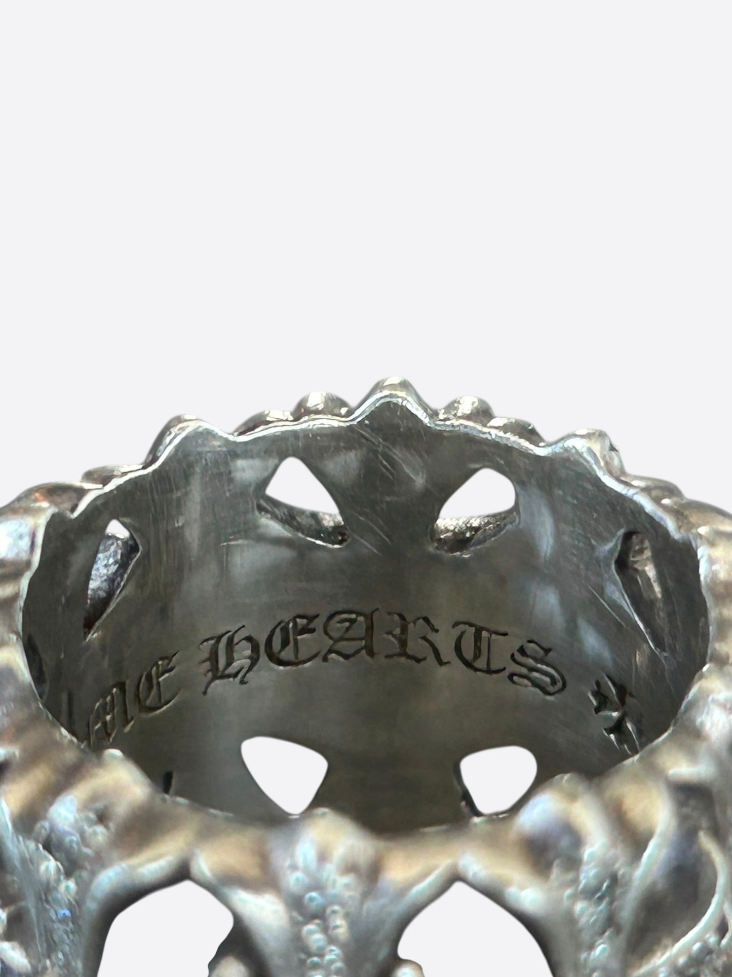 Chrome Hearts Silver & Diamond Cemetery Ring