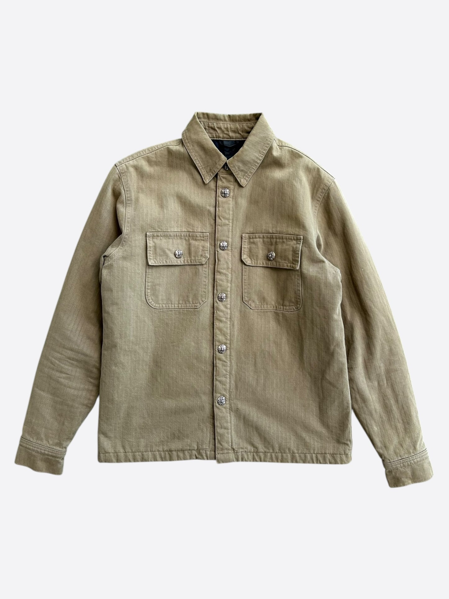 Chrome Hearts Tan Herringbone Quilted Jacket