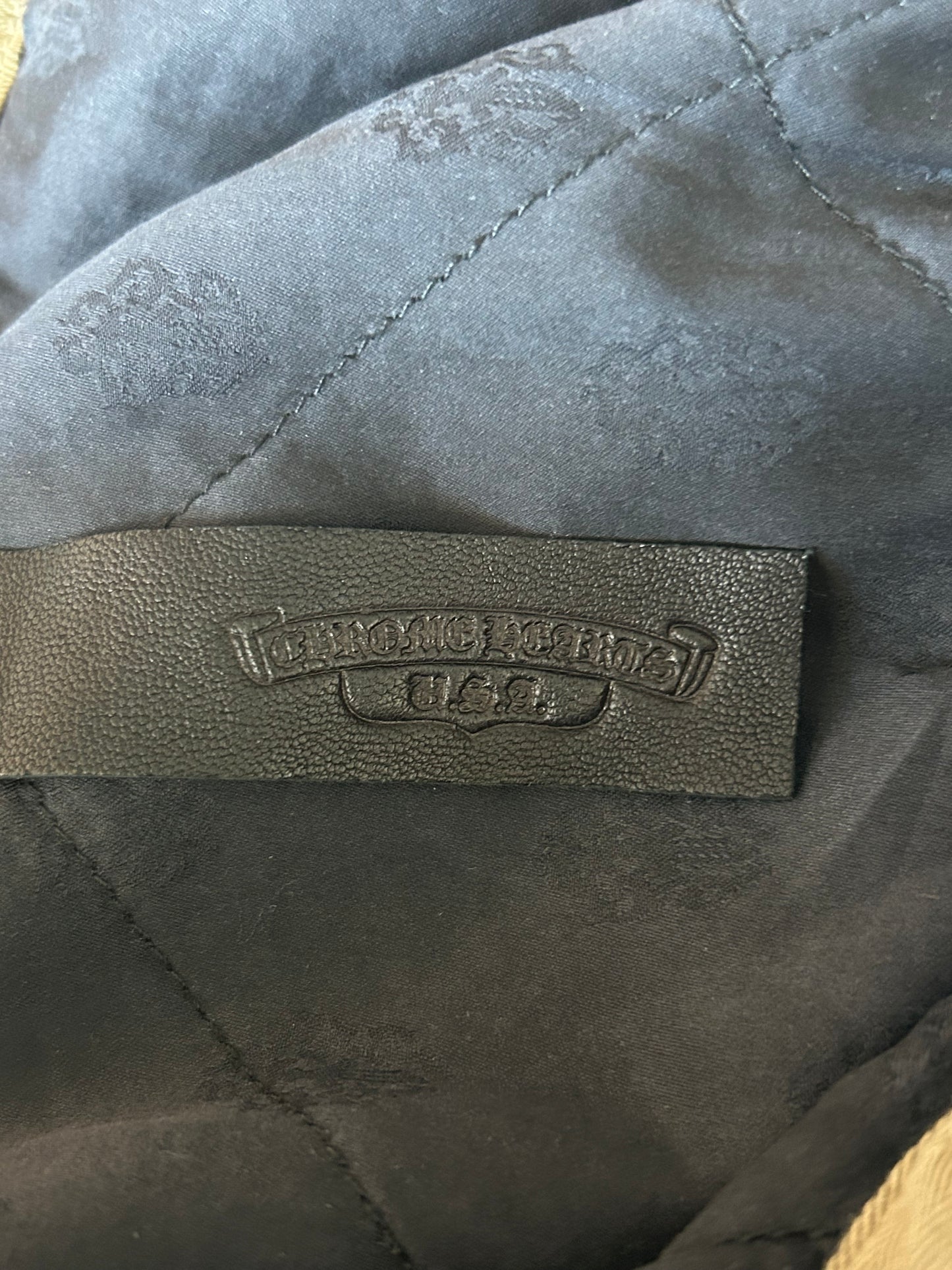 Chrome Hearts Tan Herringbone Quilted Jacket