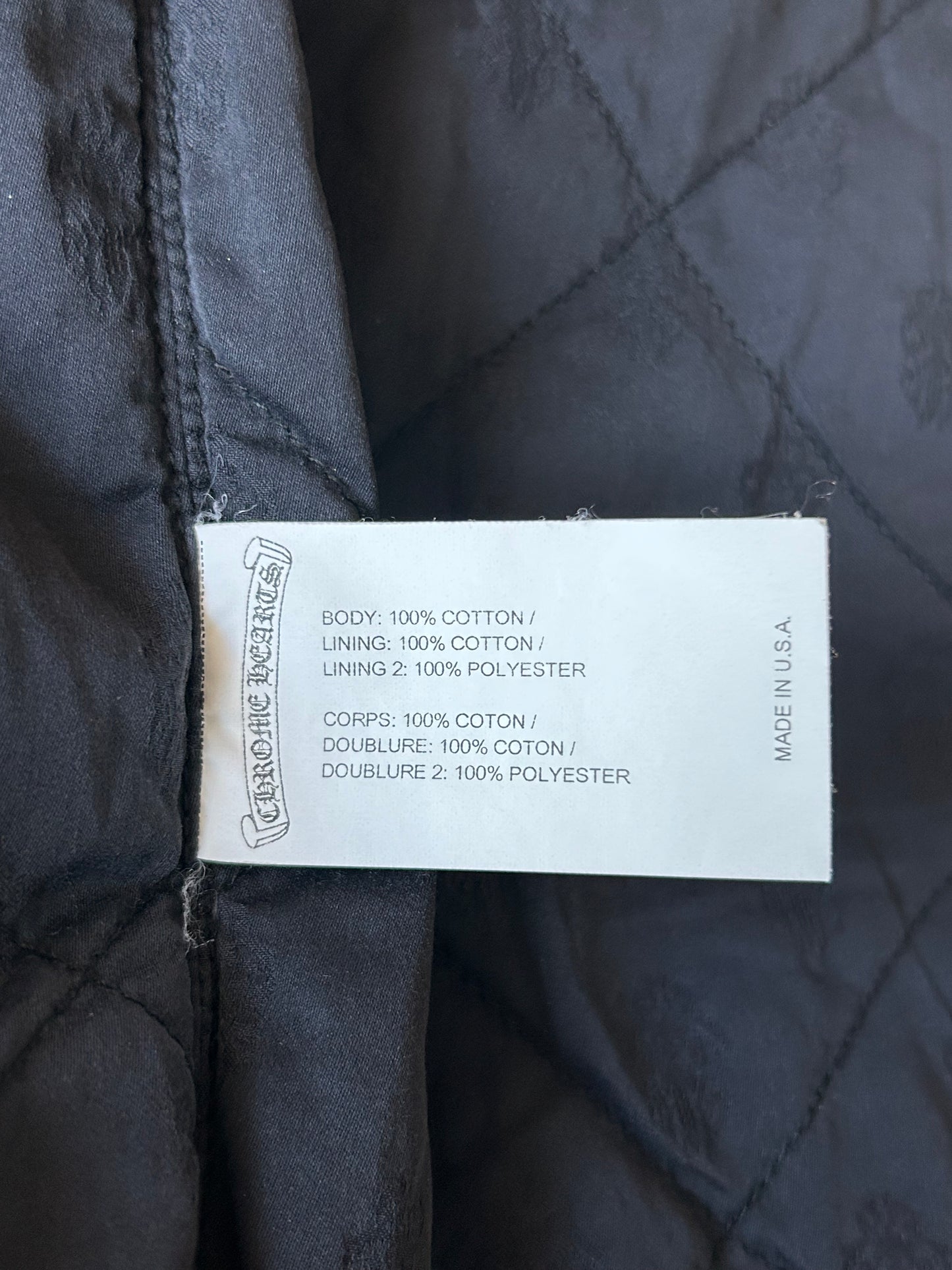 Chrome Hearts Tan Herringbone Quilted Jacket