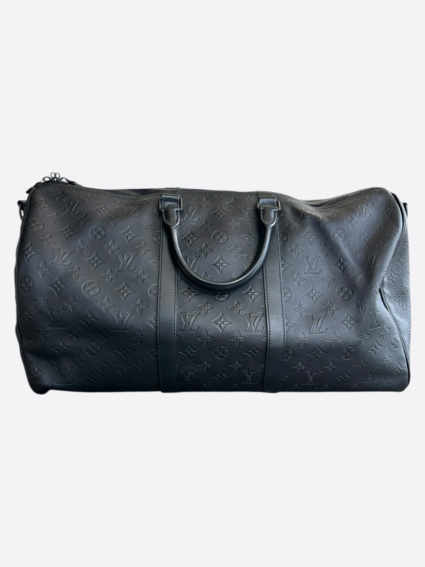 Louis Vuitton Black Monogram Shadow Keepall 50