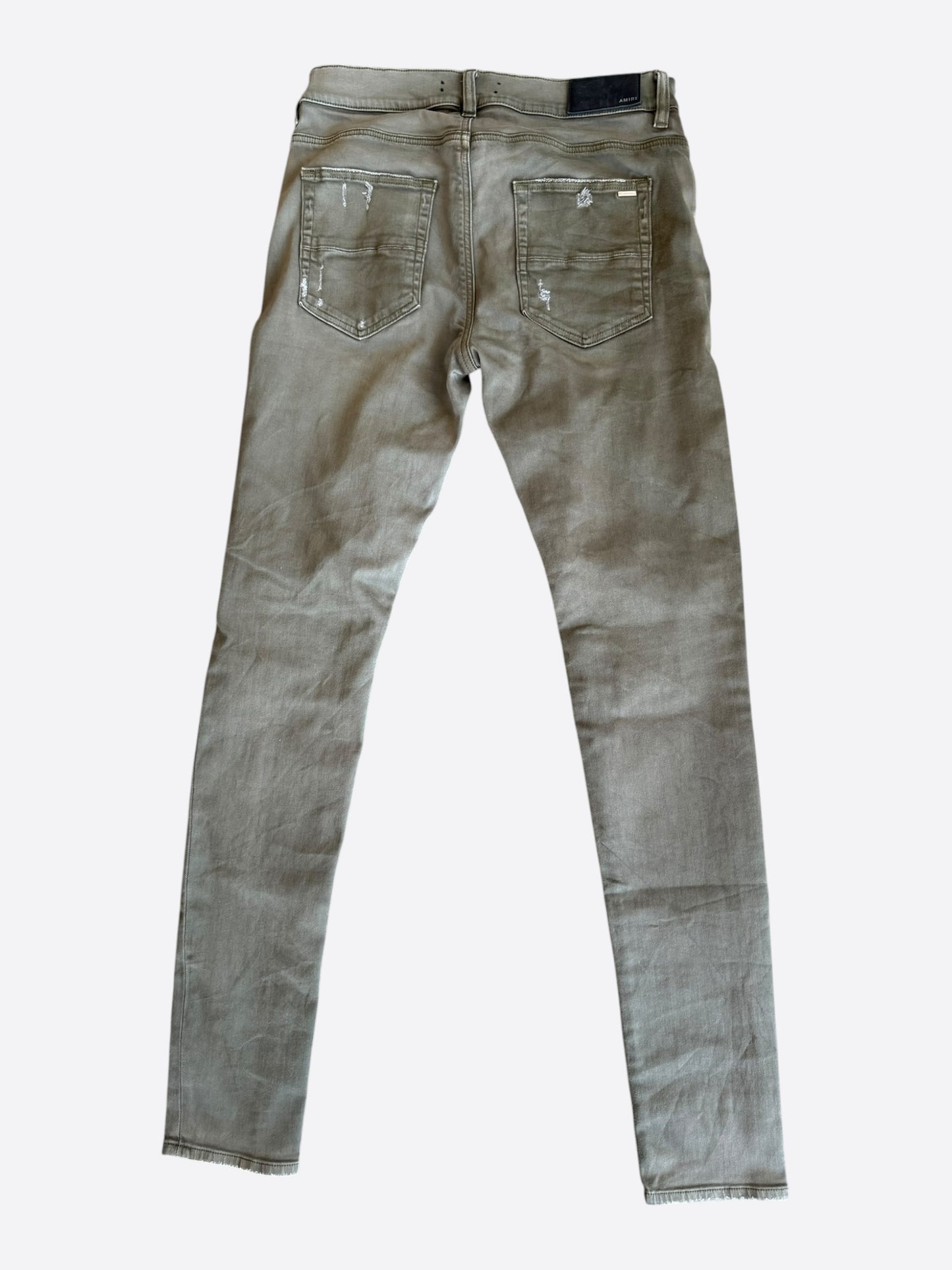 Amiri Military Green & Orange Bandana Patch MX1 Jeans