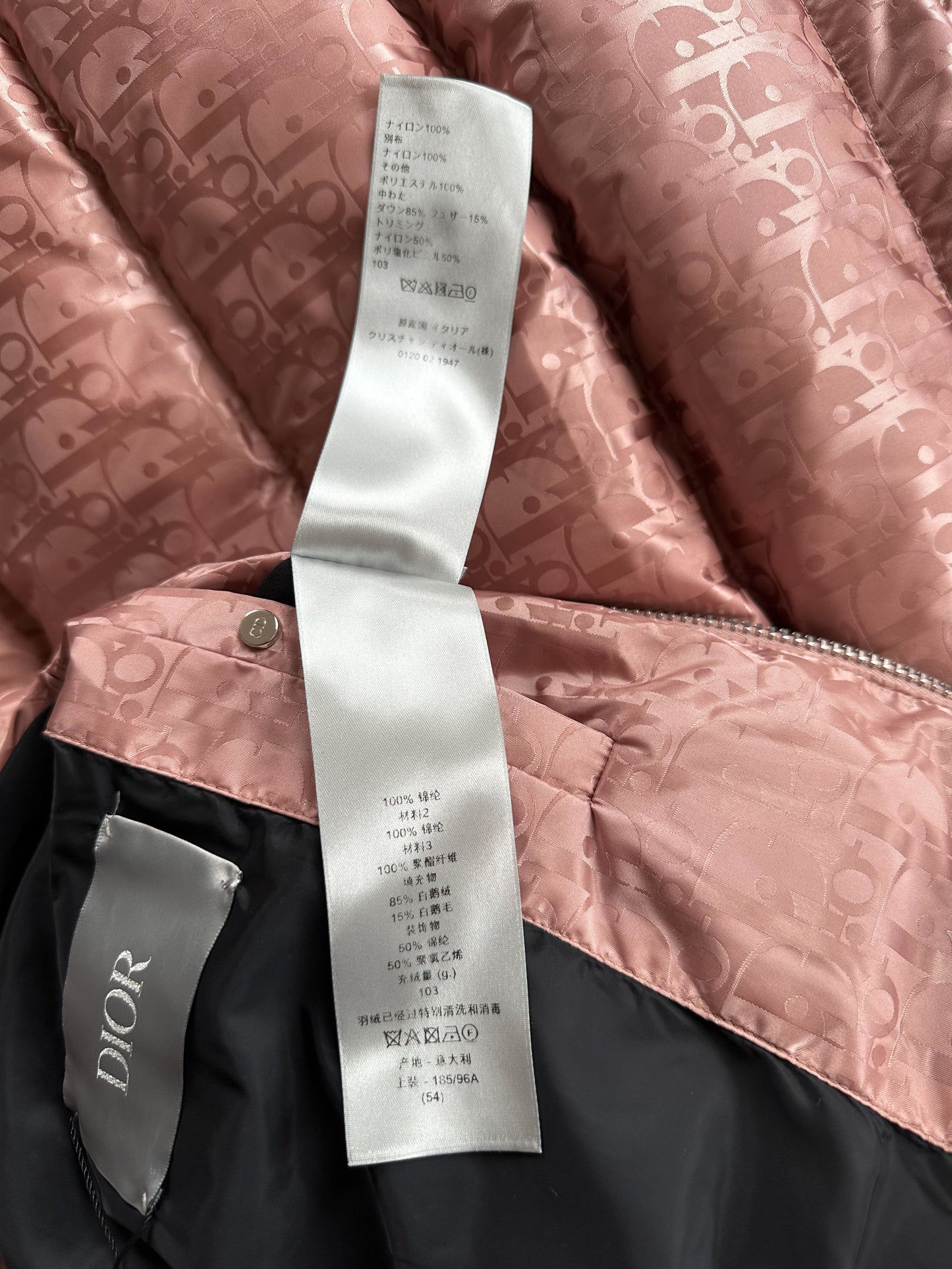 Dior Pink Oblique Puffer Vest