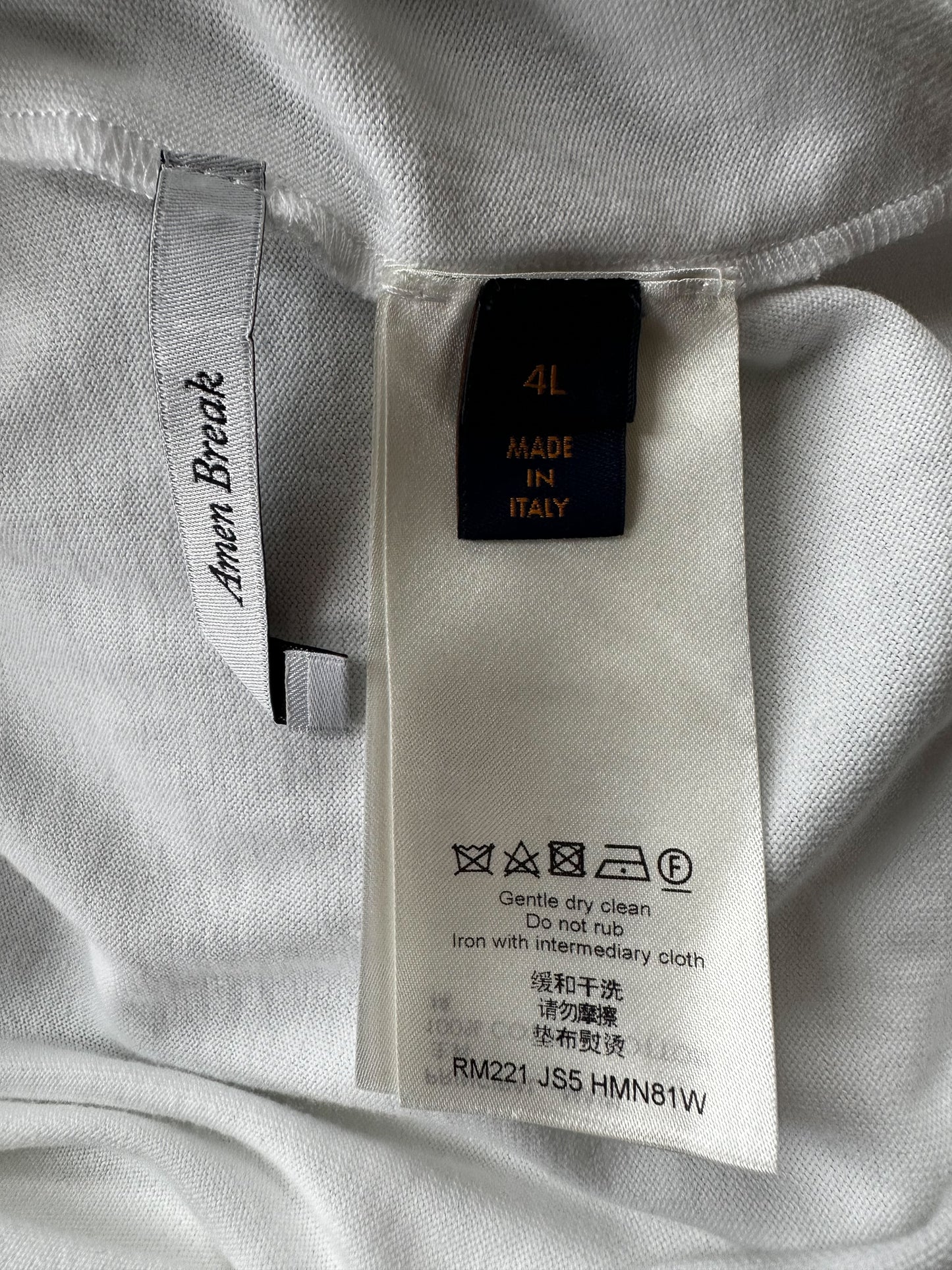 Louis Vuitton White & Green Vuitton Intarsia T-Shirt