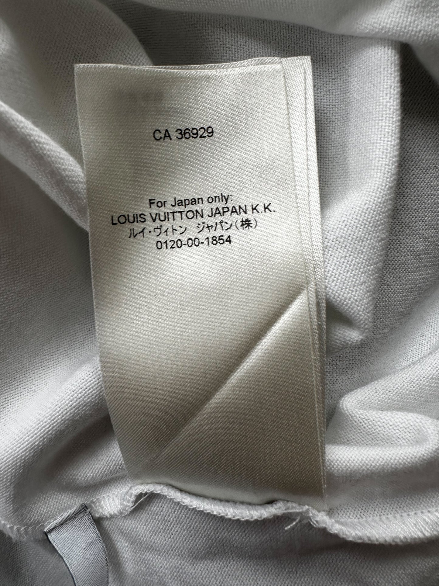 Louis Vuitton White & Green Vuitton Intarsia T-Shirt