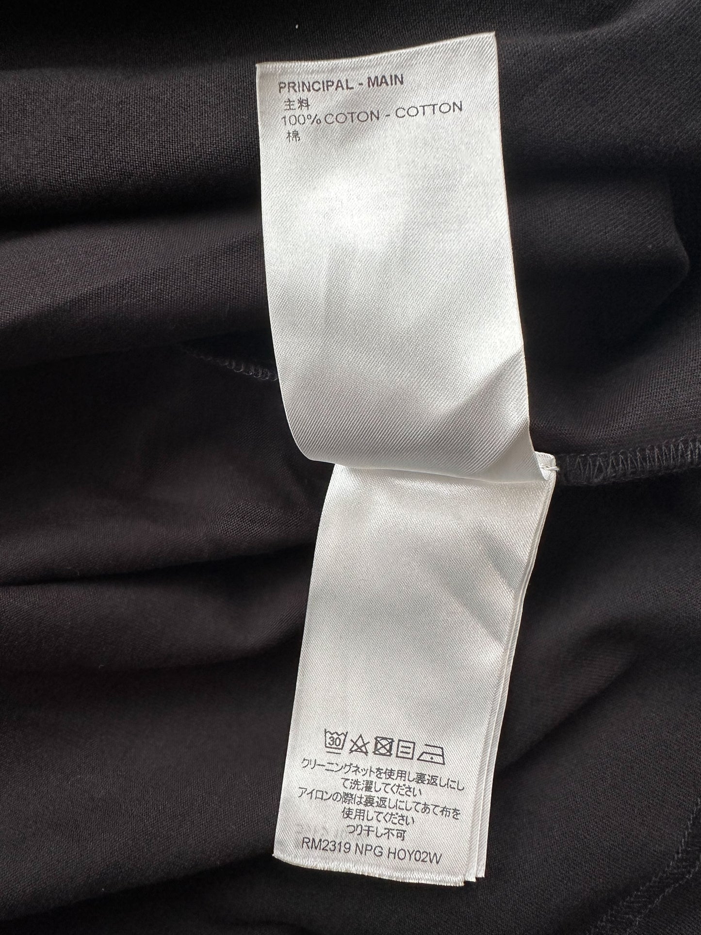 Louis Vuitton Black & White Frequency Embroidered T-Shirt