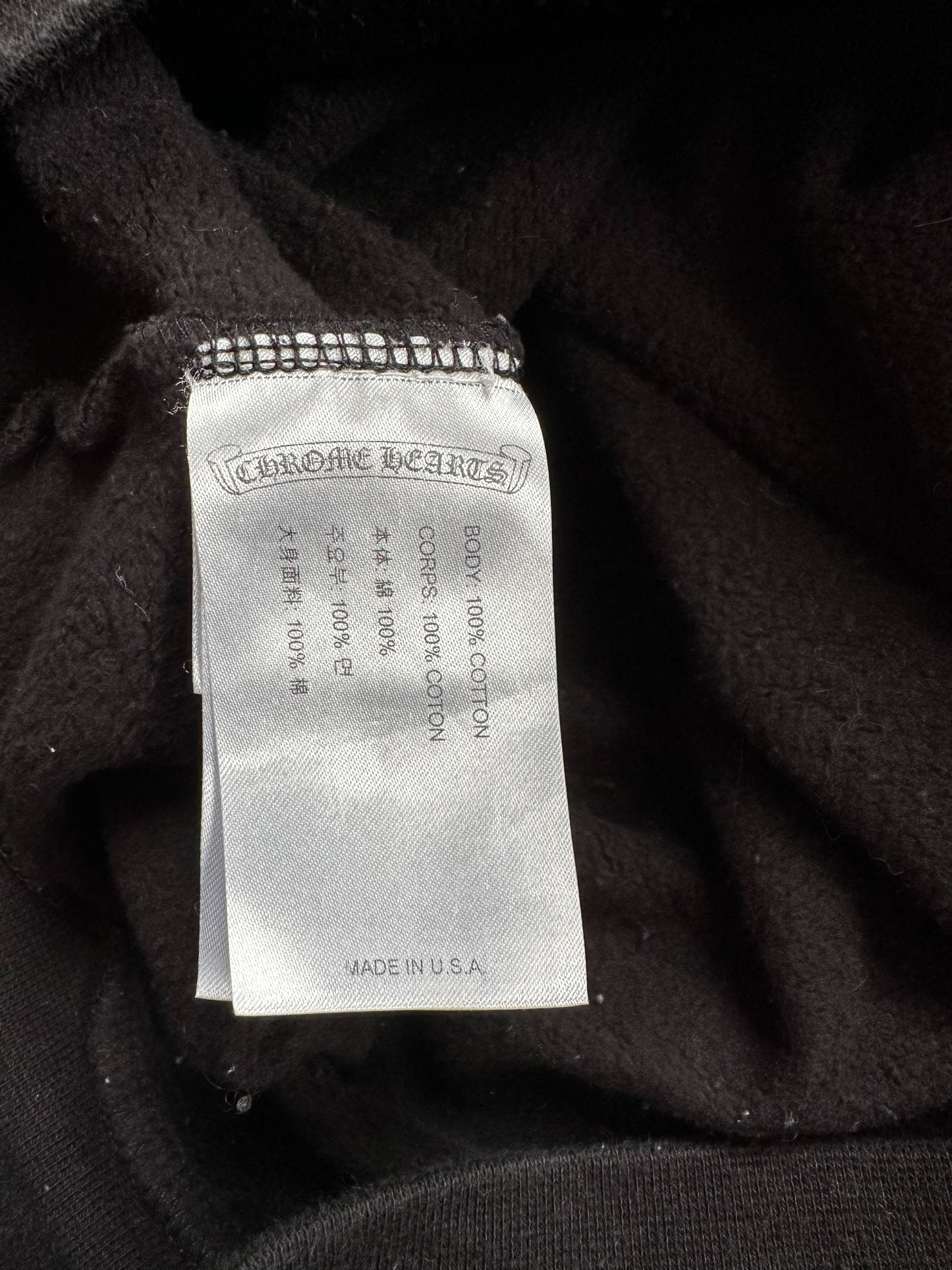 Chrome Hearts Black & White Horseshoe Logo Hoodie