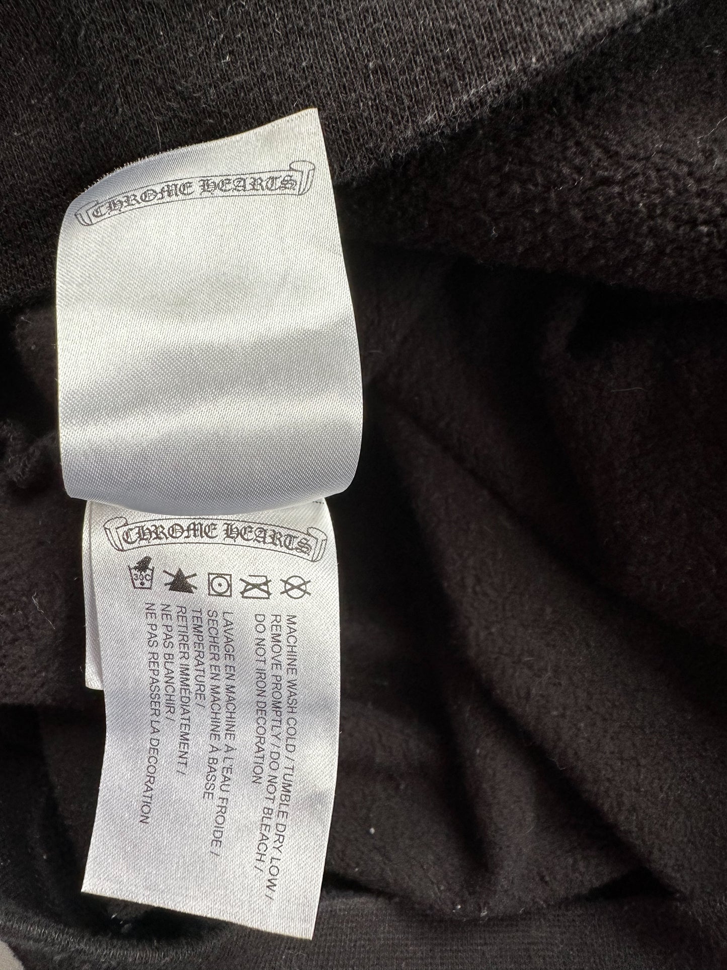 Chrome Hearts Black & White Horseshoe Logo Hoodie