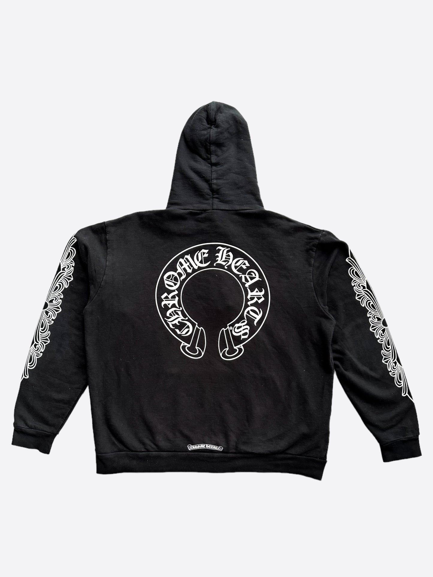 Chrome Hearts Black & White Horseshoe Logo Hoodie