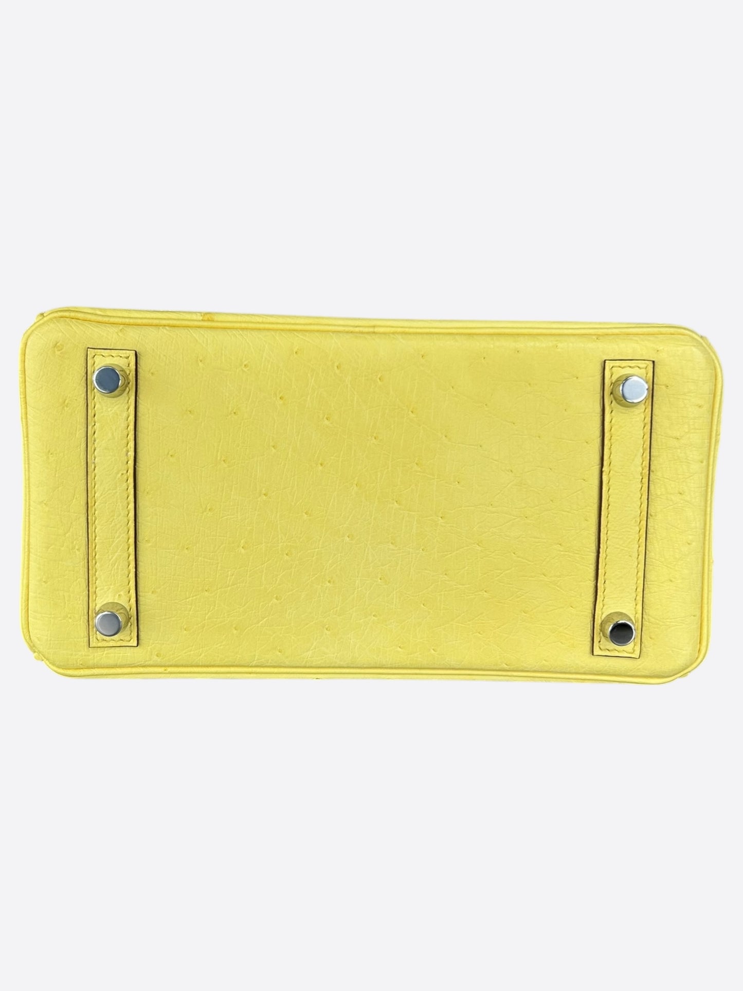 Hermes Yellow Ostrich Birkin 25