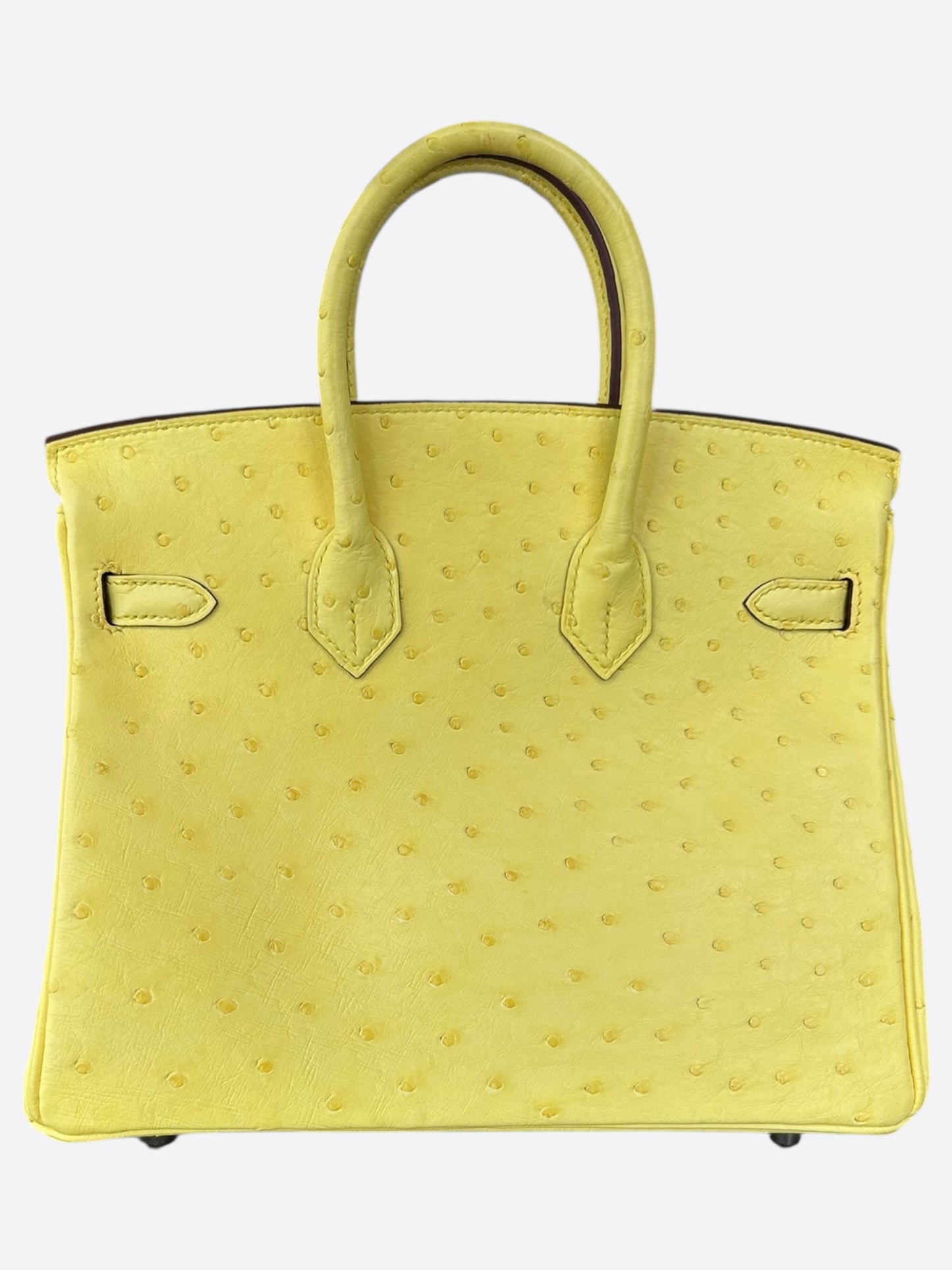 Hermes Yellow Ostrich Birkin 25