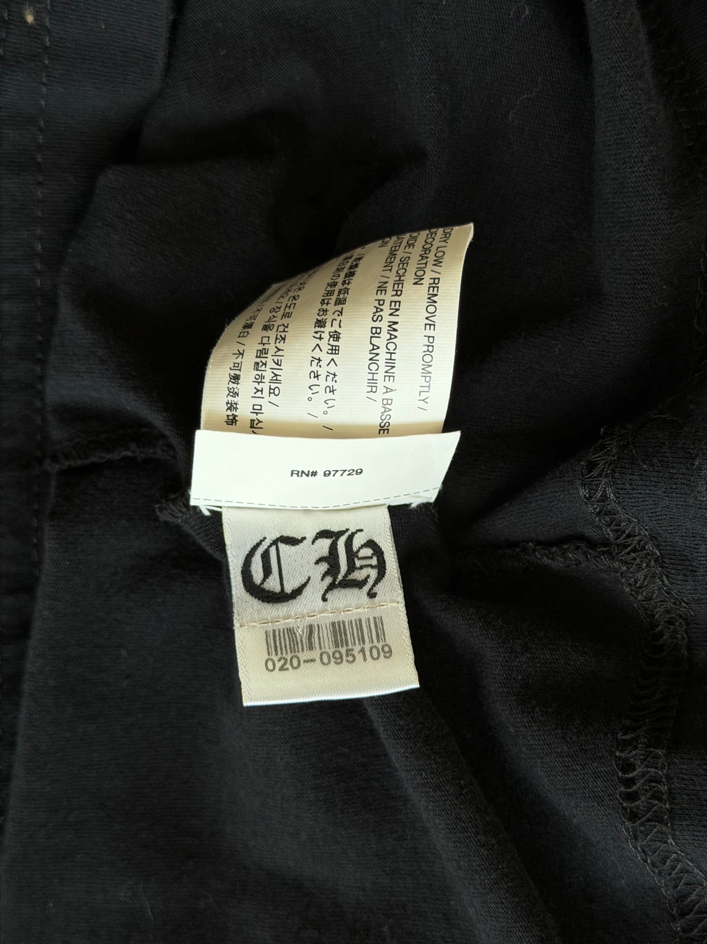 Chrome Hearts Black & White USA Triple Cross Logo T-Shirt