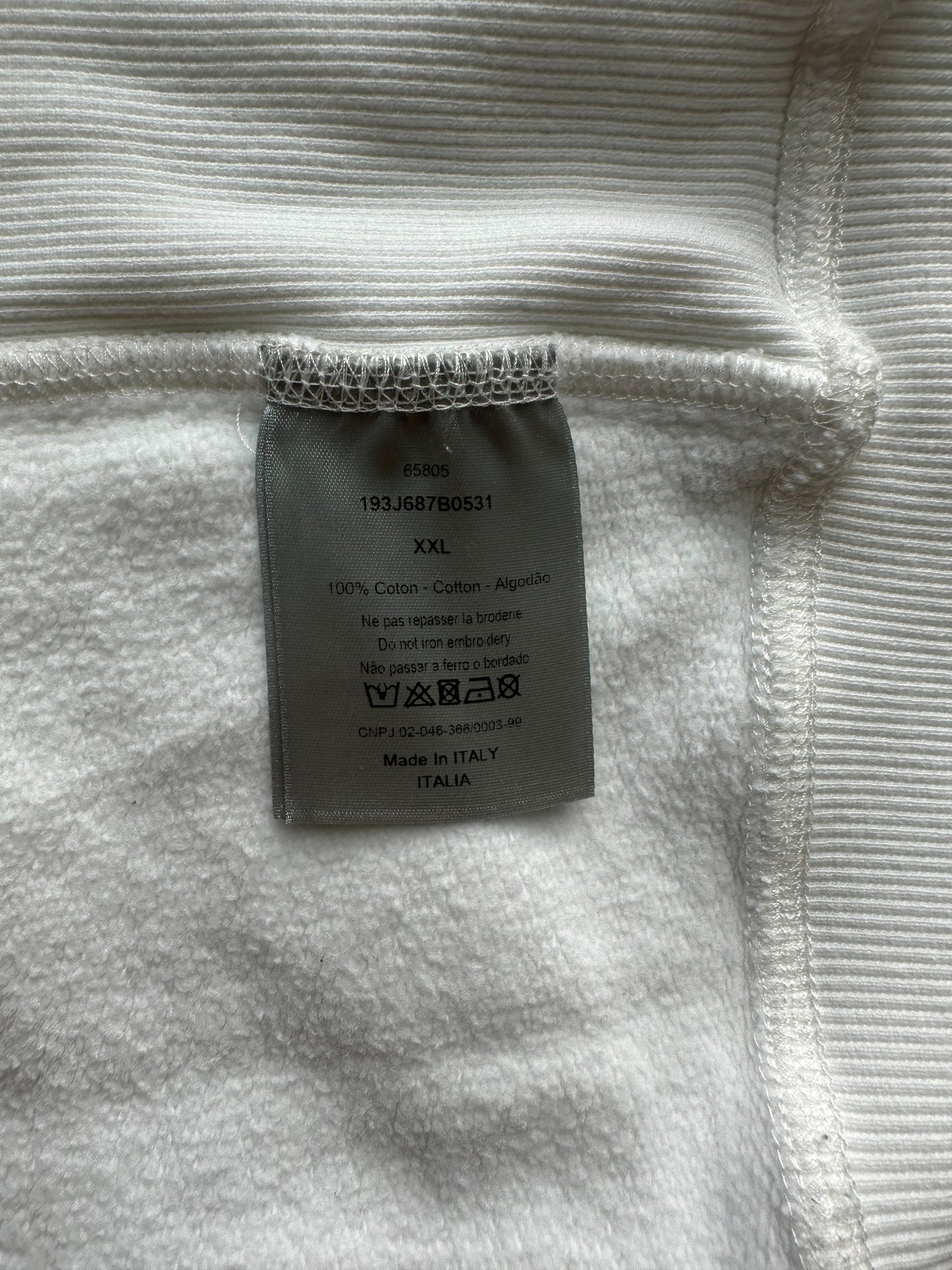 Dior Kenny Scharf White Embroidered Logo Sweater