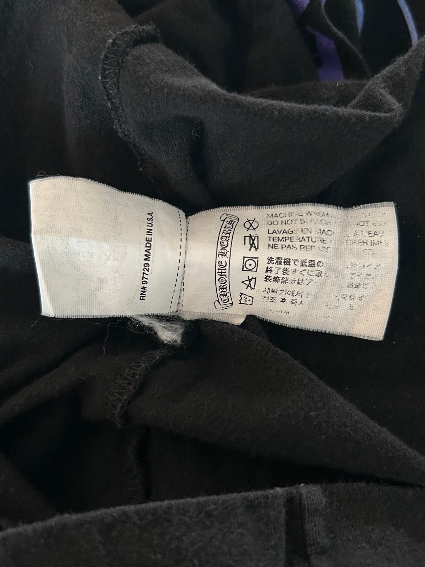 Chrome Hearts Black Gradient Dagger Logo T-Shirt