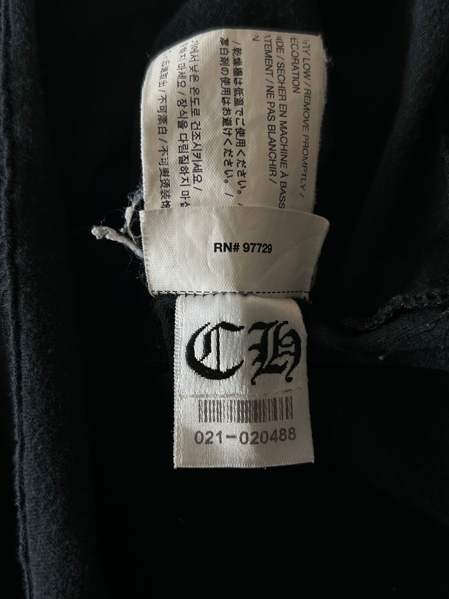 Chrome Hearts Black & White NYC Scroll Logo T-Shirt