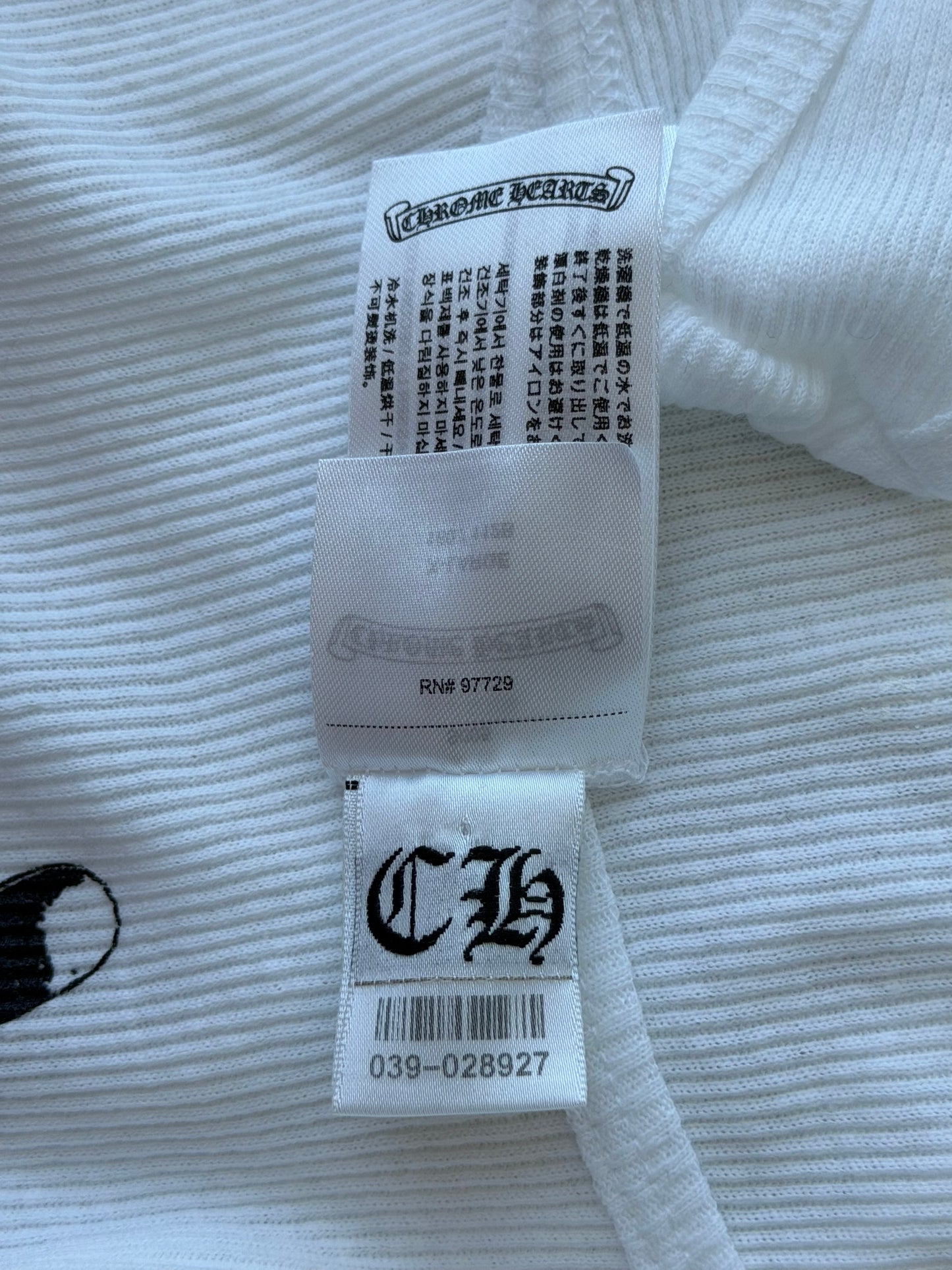 Chrome Hearts White & Black Richard Stark Graphic Tank Top