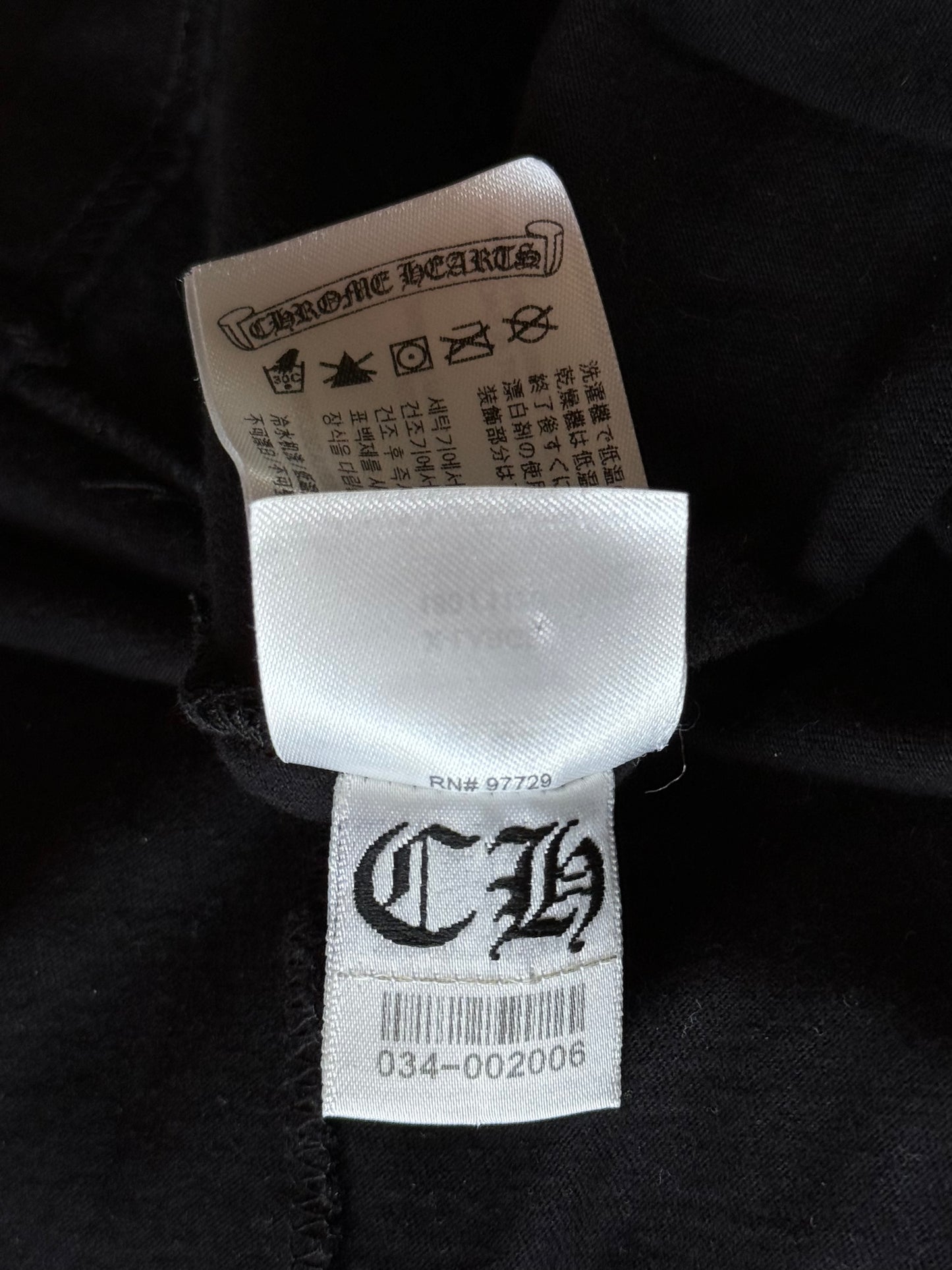 Chrome Hearts Black Multicolor Foti Logo Longsleeve T-Shirt