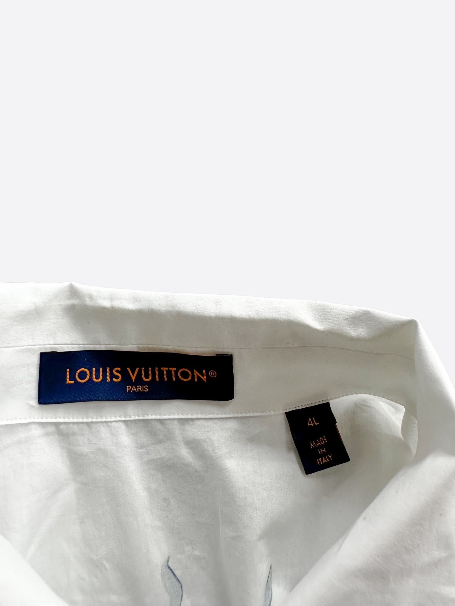Louis Vuitton Blue & White Aquagarden Monogram Button Up Shirt