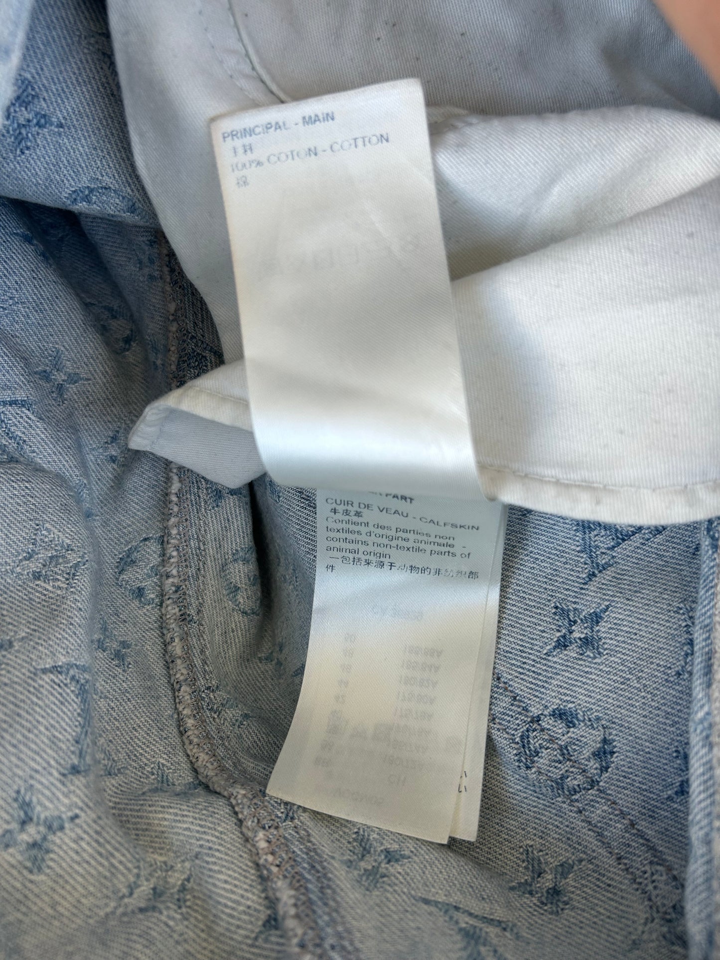 Louis Vuitton NBA Blue & White Monogram Flared Jeans