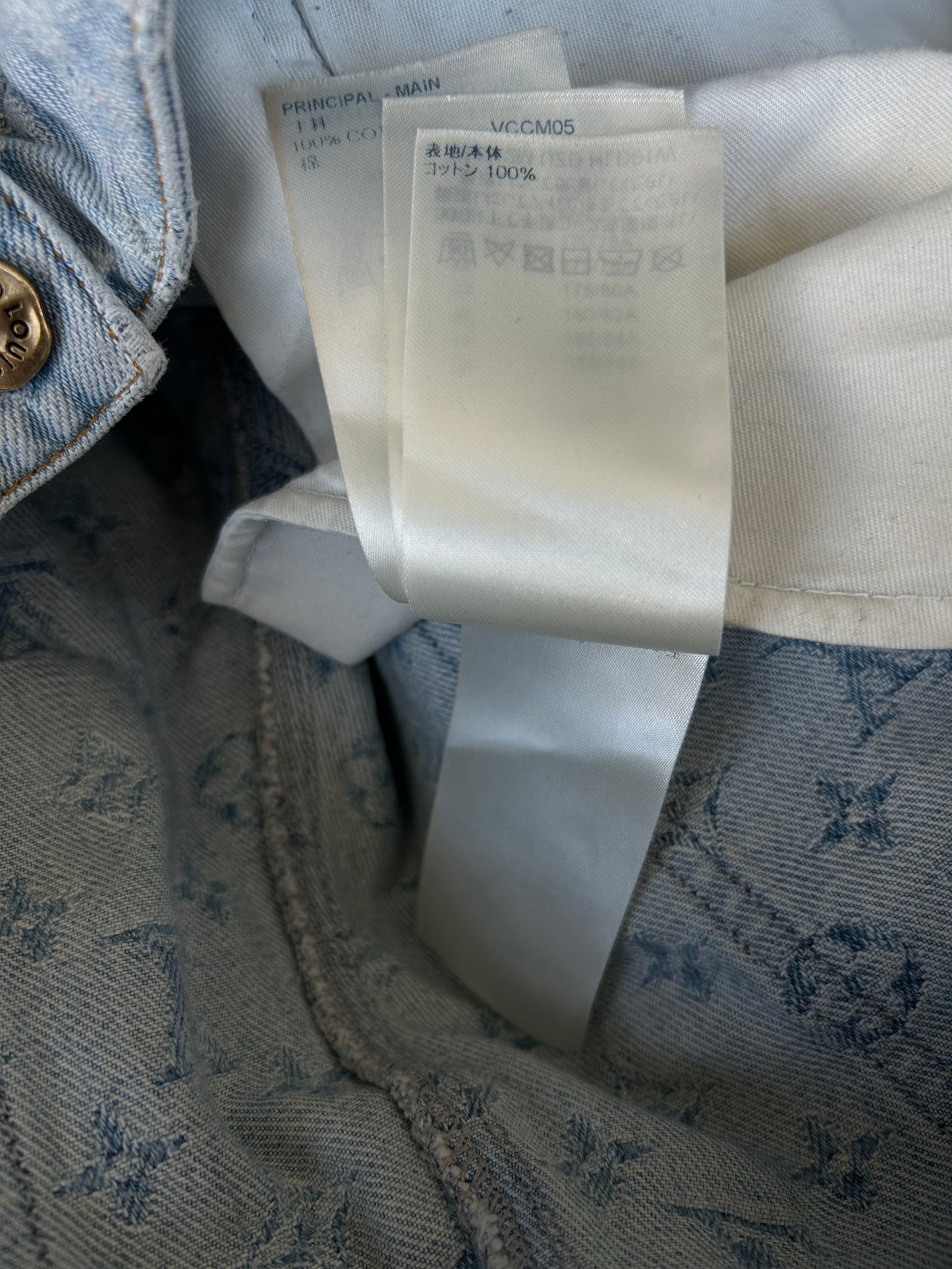 Louis Vuitton NBA Blue & White Monogram Flared Jeans