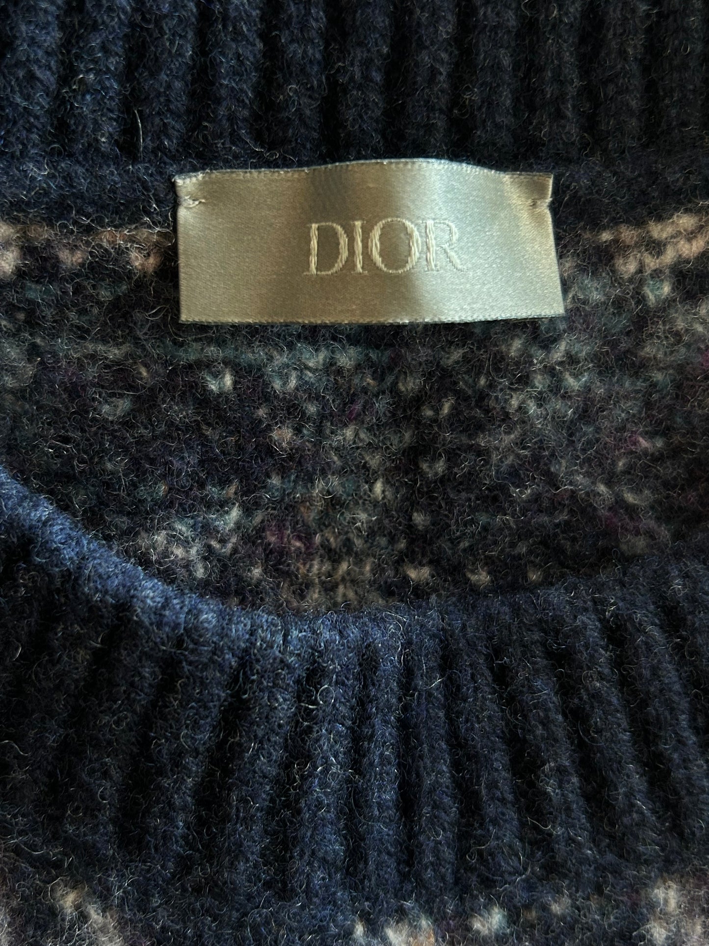 Dior Navy Oblique Wool Sweater