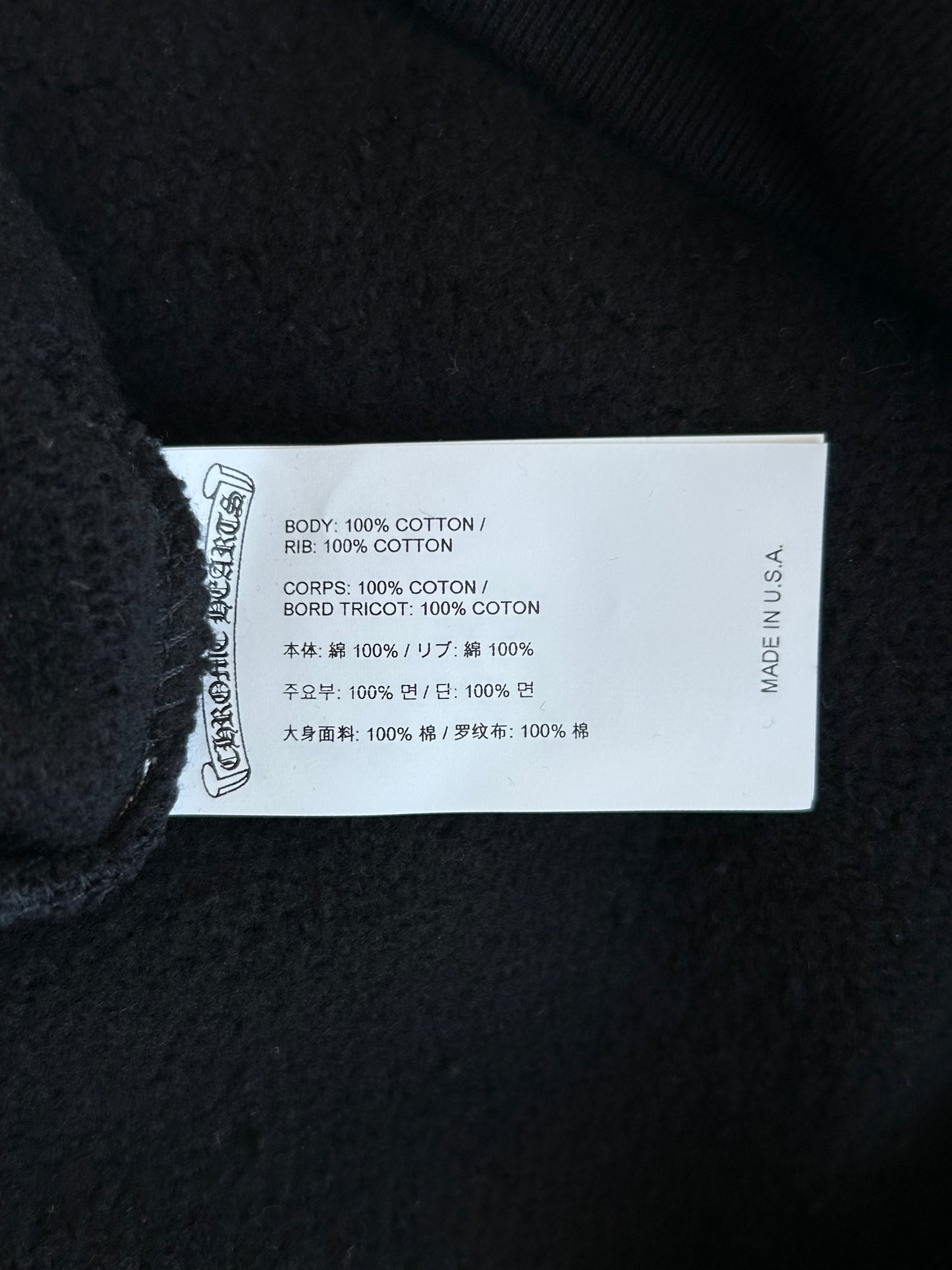Chrome Hearts Black & White Triple Cross Embroidered Hoodie